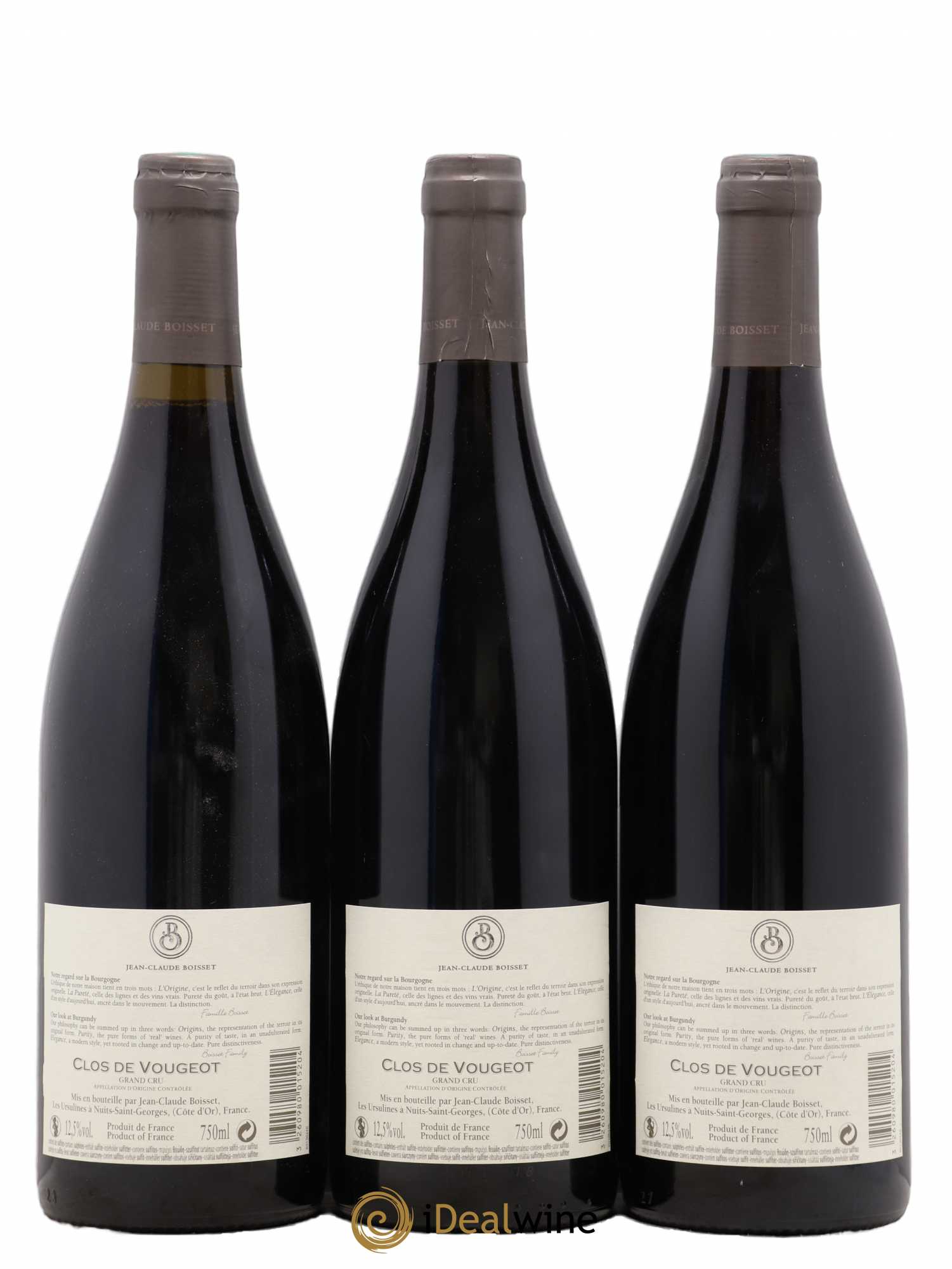 Clos de Vougeot Grand Cru Jean Claude Boisset 2013 - Posten von 3 Flaschen - 1
