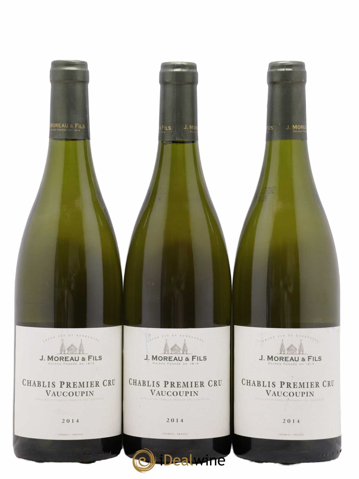 Chablis 1er Cru Vaucoupin Moreau & Fils 2014 - Posten von 3 Flaschen - 0