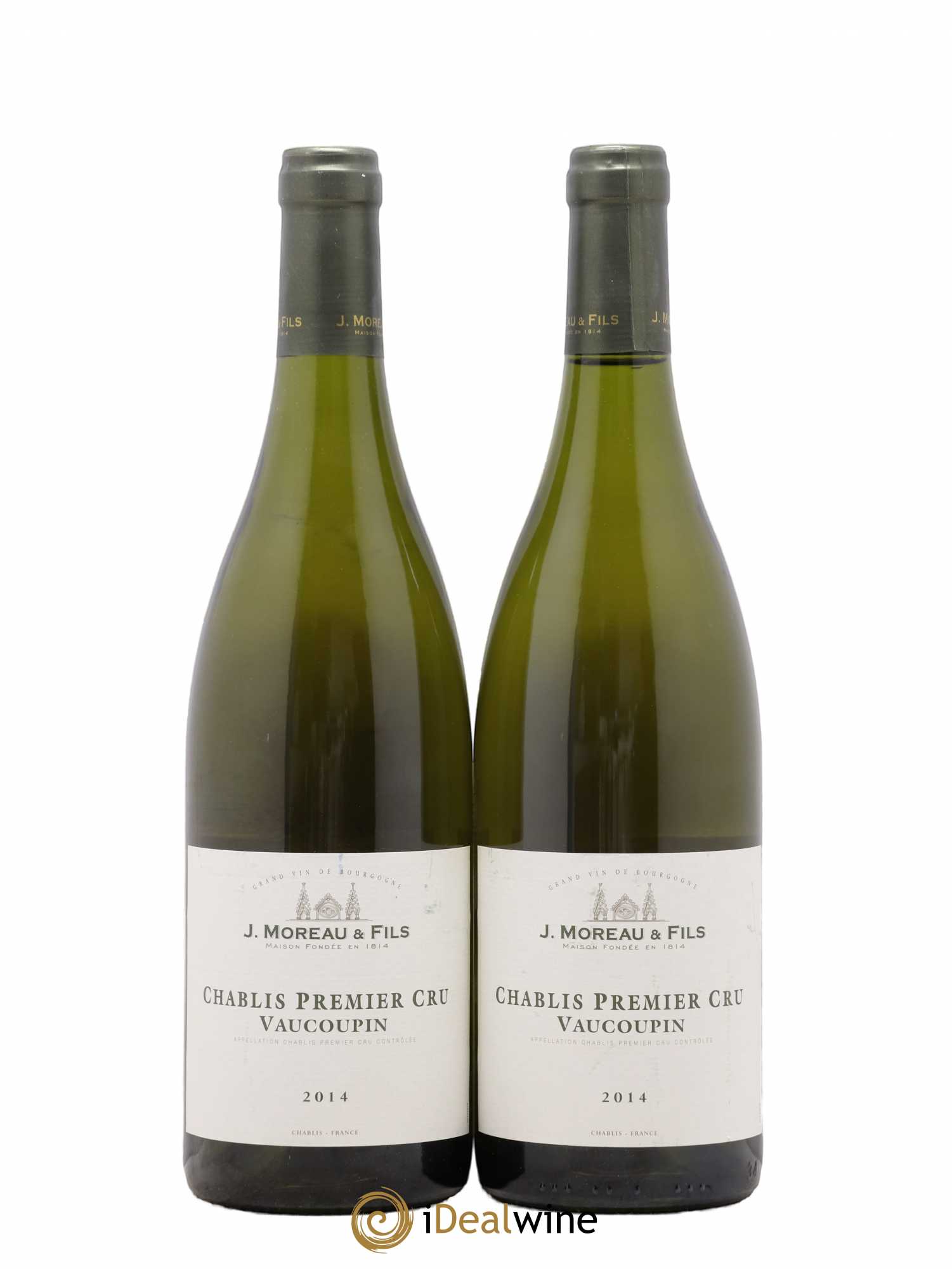 Chablis 1er Cru Vaucoupin Moreau & Fils 2014 - Posten von 2 Flaschen - 0