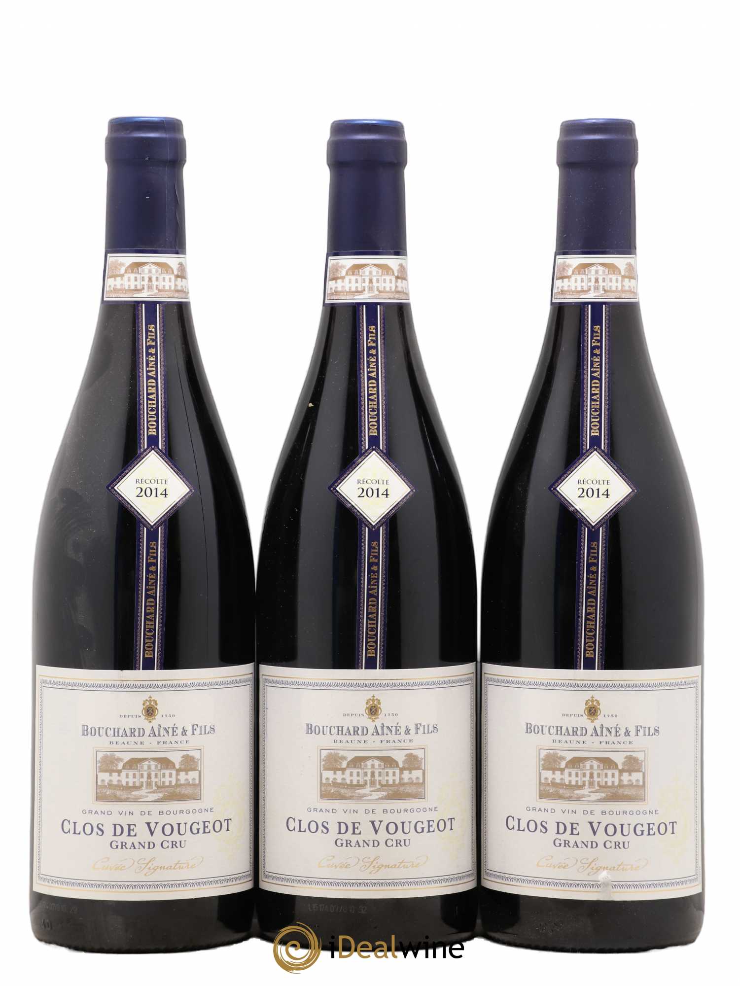 Clos de Vougeot Grand Cru Bouchard Ainé & Fils 2014 - Lot de 3 bouteilles - 0