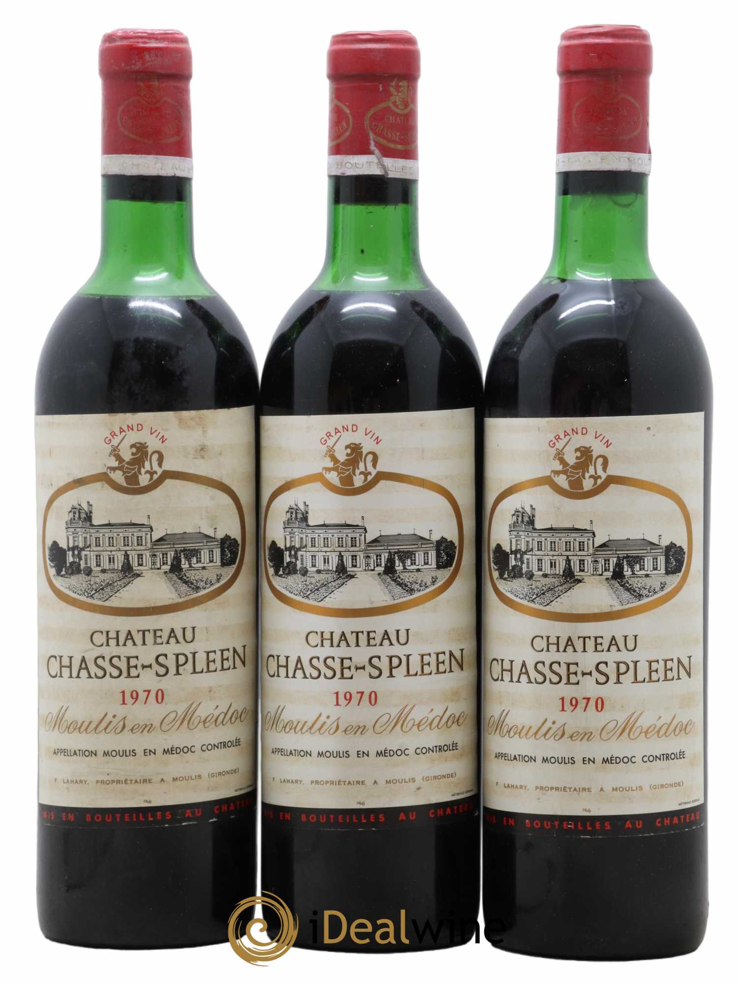 Château Chasse Spleen 1970 - Lot de 3 bouteilles - 0