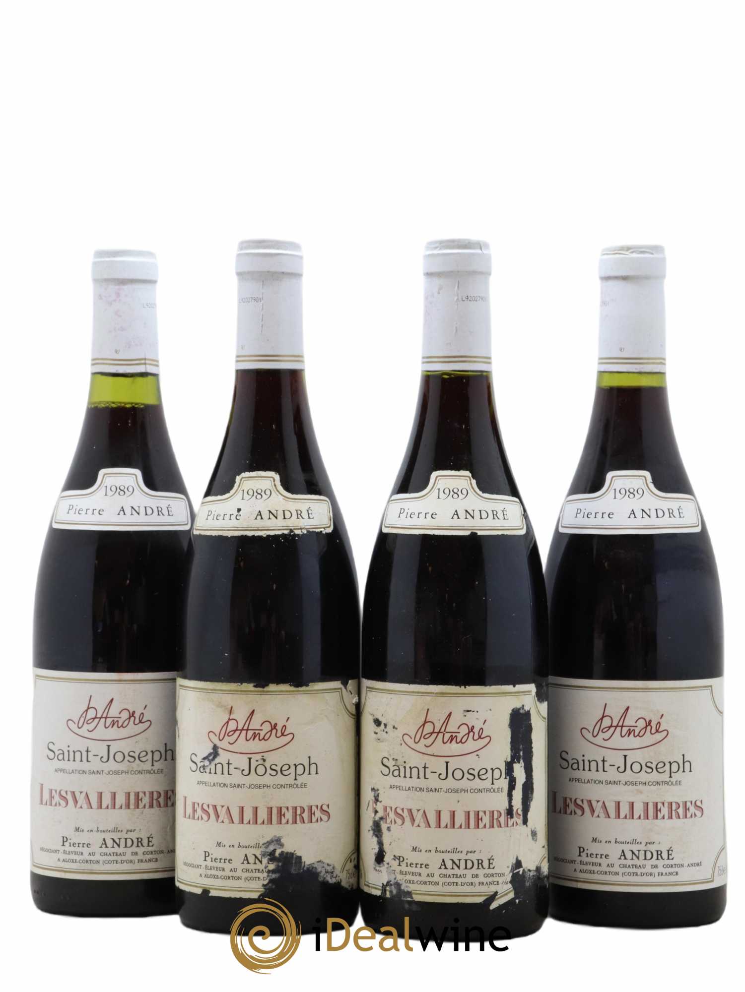 Saint-Joseph Les Vallières Pierre André 1989 - Lot de 4 bouteilles - 0