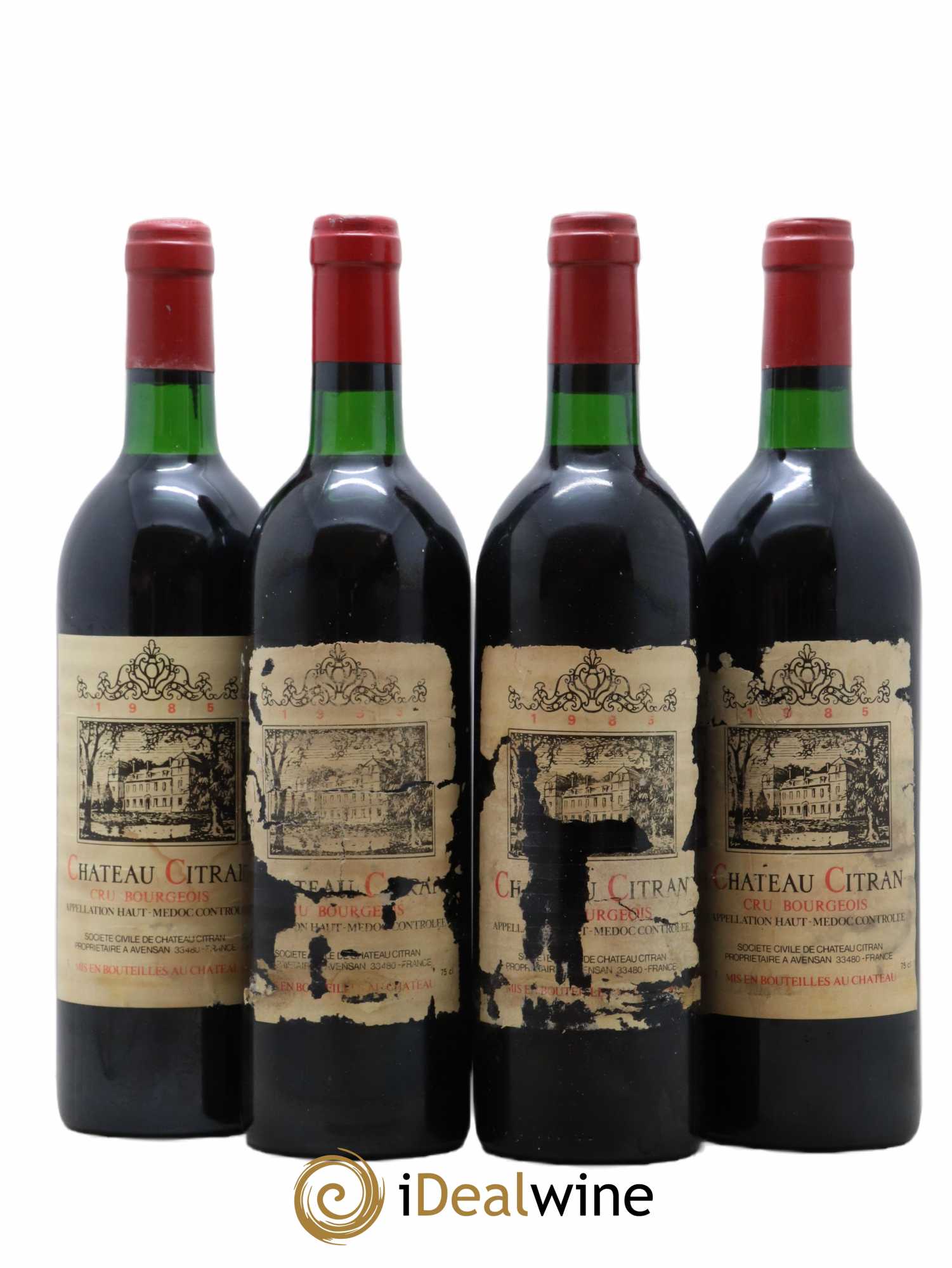Château Citran Cru Bourgeois (sans prix de réserve) 1985 - Lot de 4 bouteilles - 0