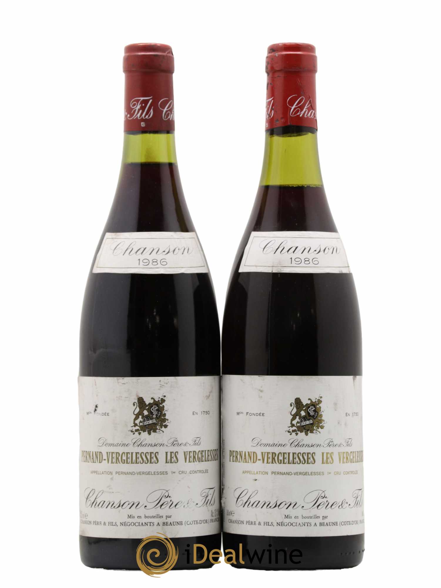 Pernand-Vergelesses 1er Cru Les Vergelesses Chanson (Domaine) 1986 - Lot de 2 bouteilles - 0