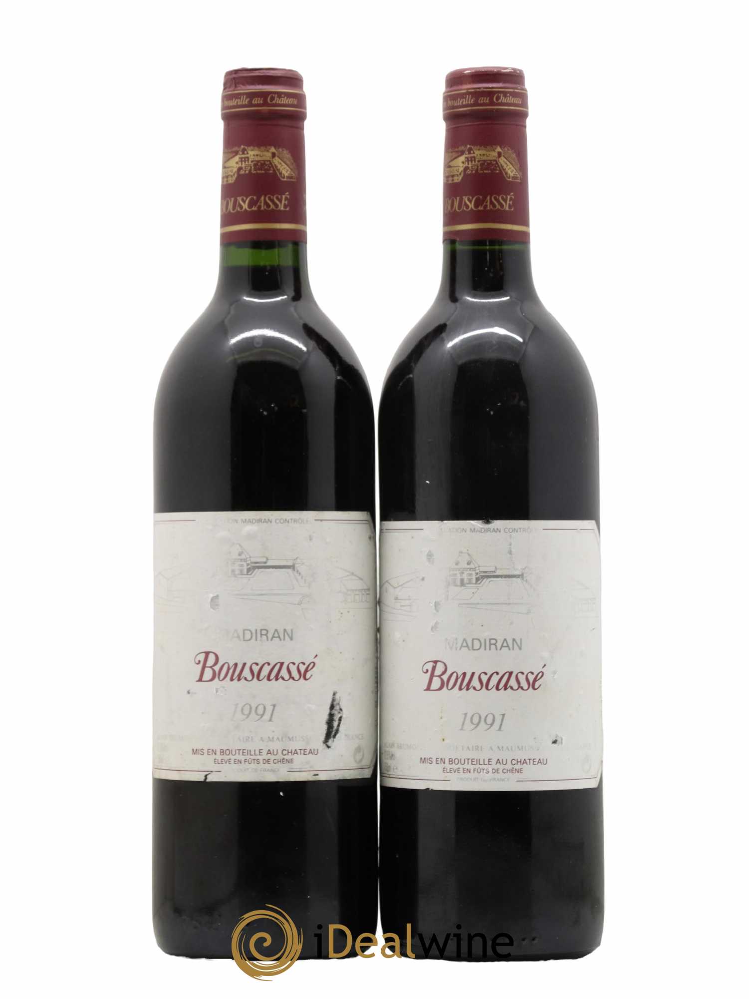 Madiran Château Bouscassé Alain Brumont 1991 - Lot de 2 bouteilles - 0