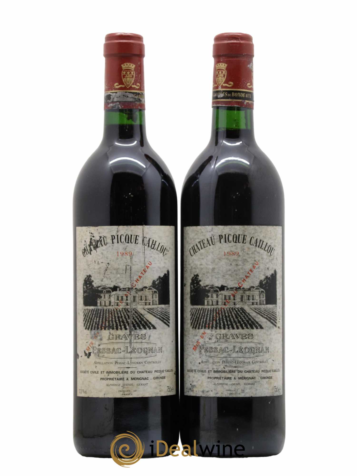Château Picque Caillou 1989 - Lot de 2 bouteilles - 0