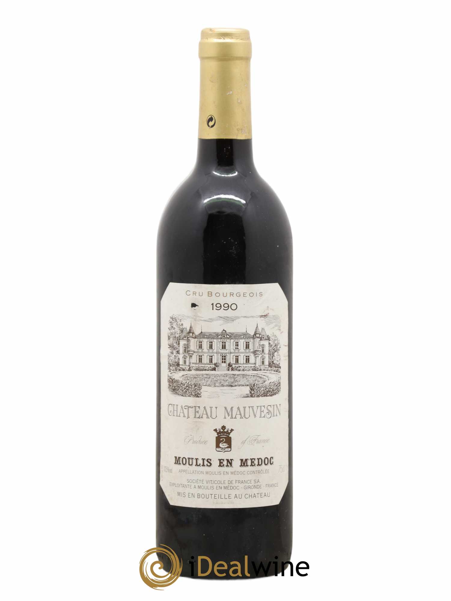 Château Mauvesin Cru Bourgeois 1990 - Lot de 1 bouteille - 0