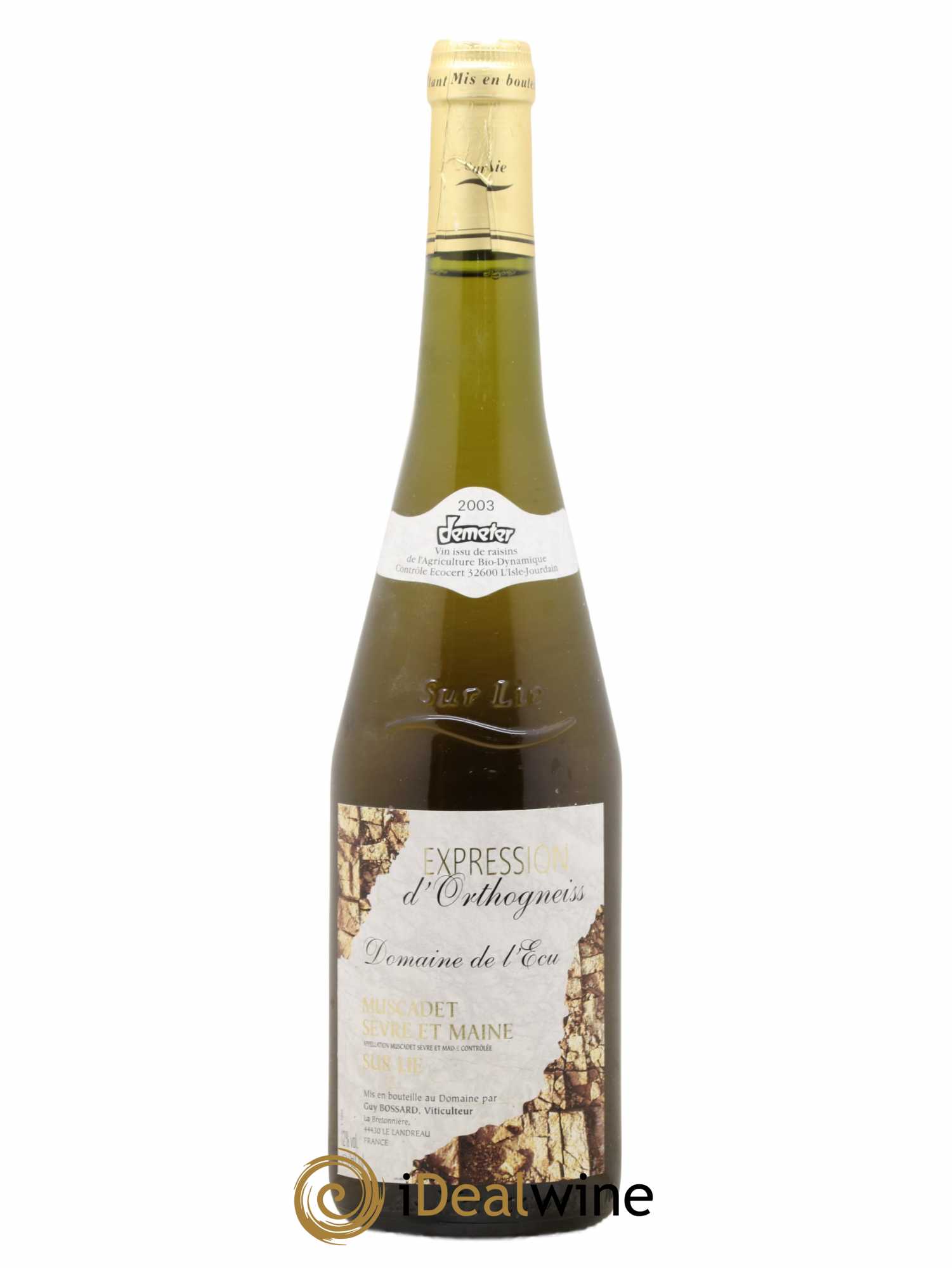 Vin de France (anciennement Muscadet-Sèvre-et-Maine) Orthogneiss Domaine de L'Ecu 2003 - Lot de 1 bouteille - 0