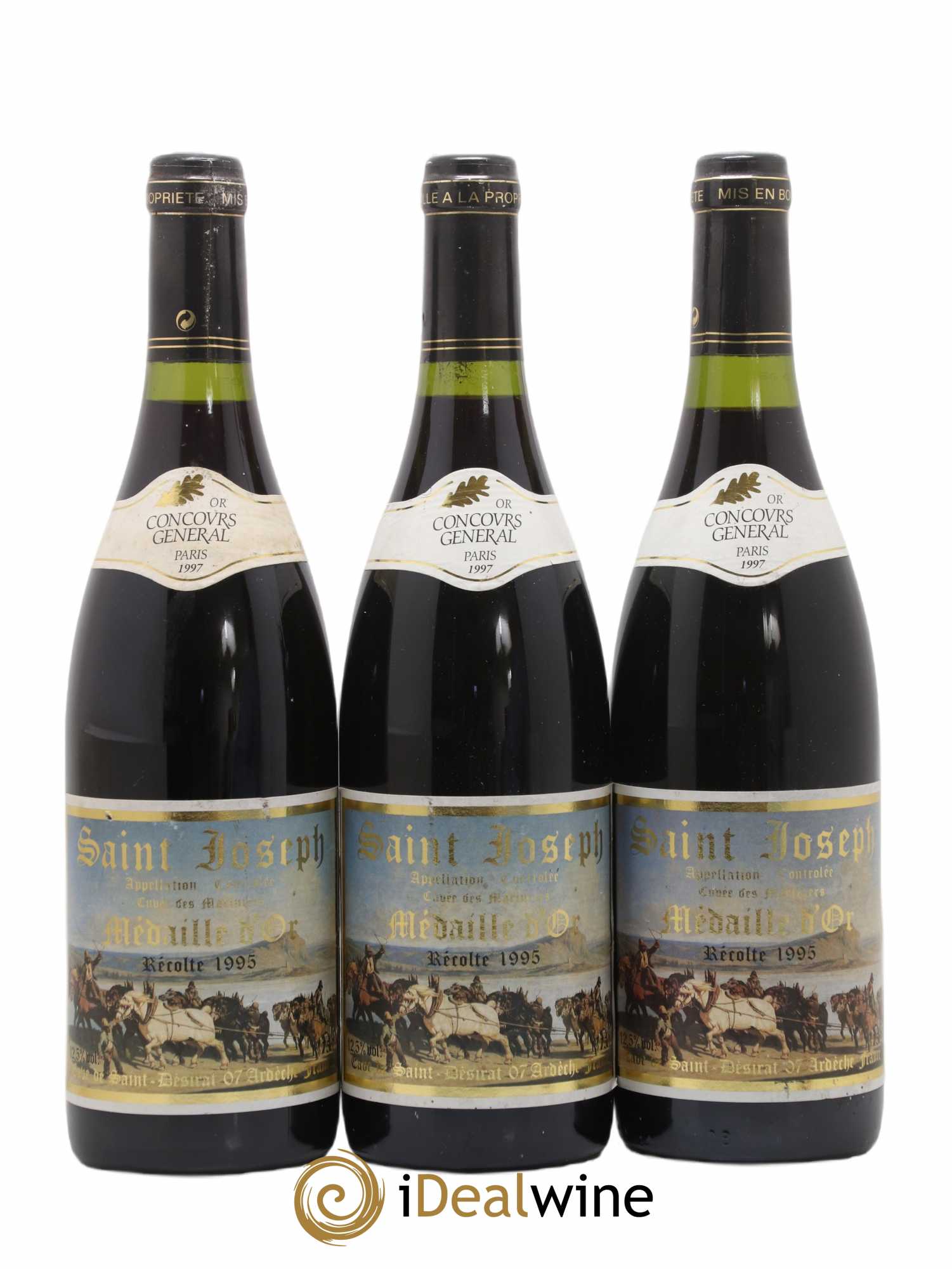 Saint-Joseph Cuvée des Mariniers Cave Saint Désirat 1995 - Posten von 3 Flaschen - 0