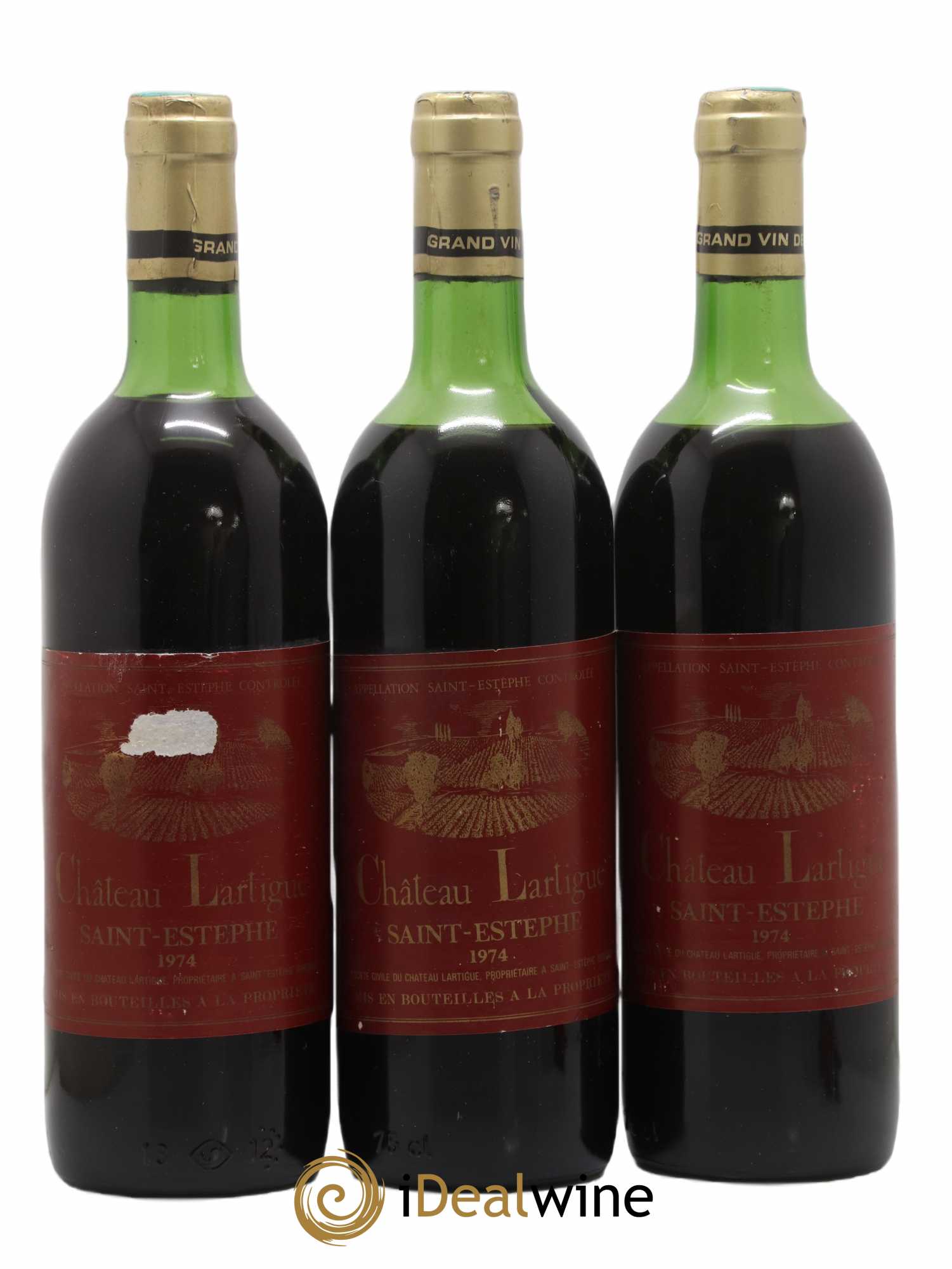 Château Saint-Estèphe Château Lartigue (sans prix de réserve) 1974 - Posten von 3 Flaschen - 0