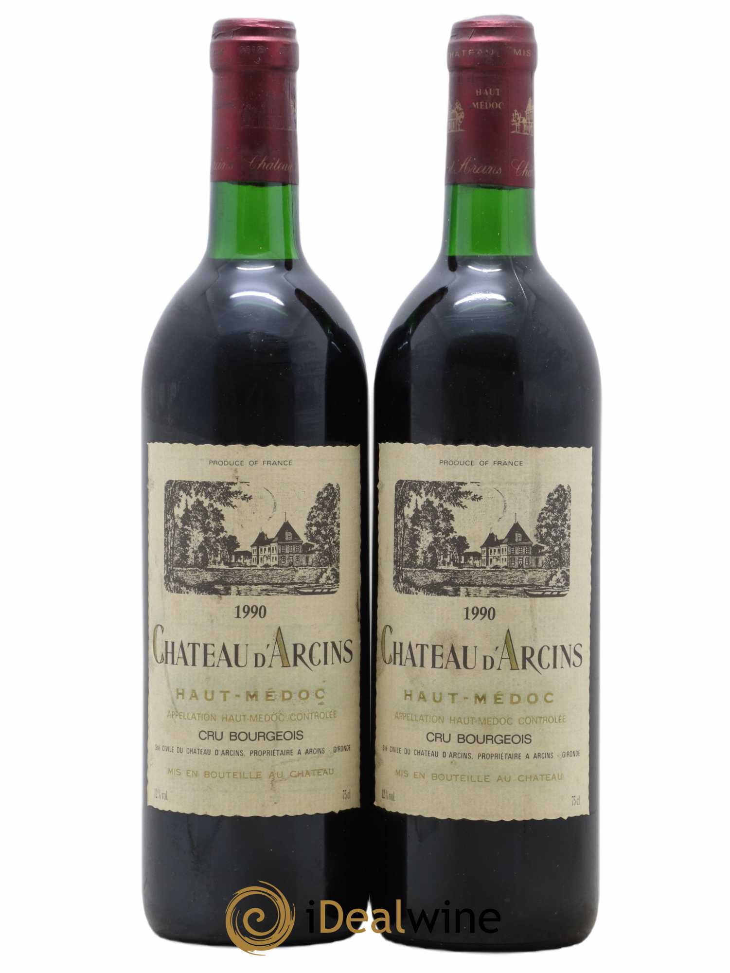 Château d' Arcins Cru Bourgeois (sans prix de réserve) 1990 - Lot de 2 bouteilles - 0
