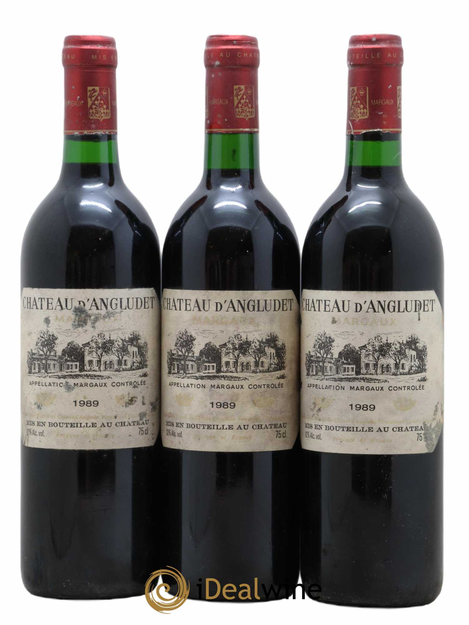 Château d' Angludet Cru Bourgeois 1989 - Lot de 3 bouteilles - 0