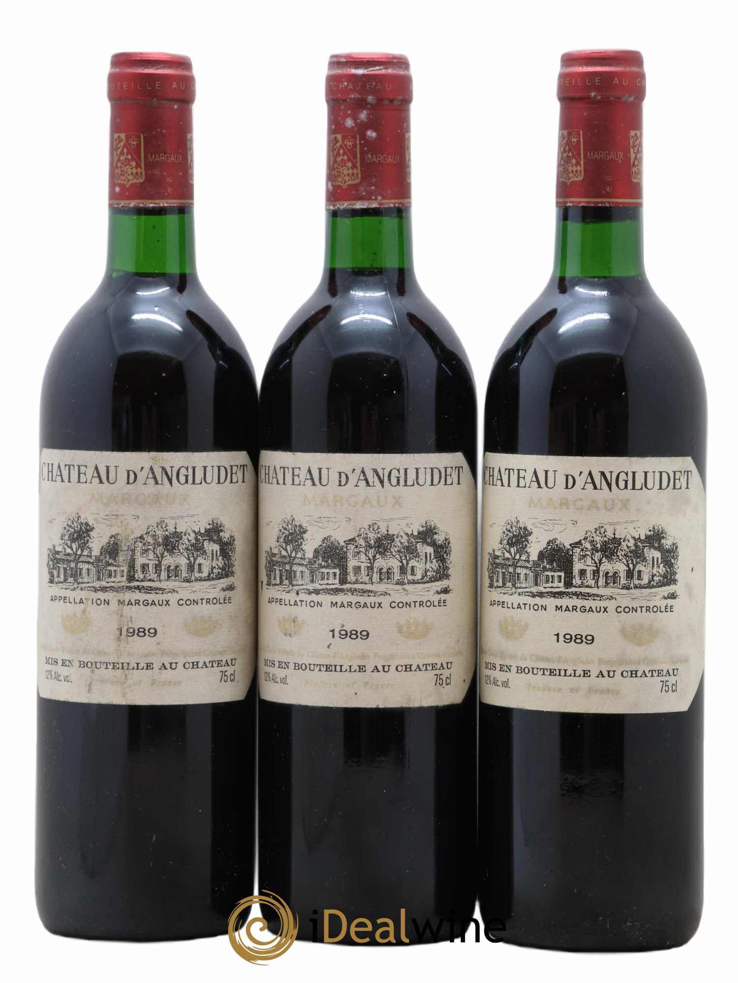Château d' Angludet Cru Bourgeois 1989 - Lot de 3 bouteilles - 0
