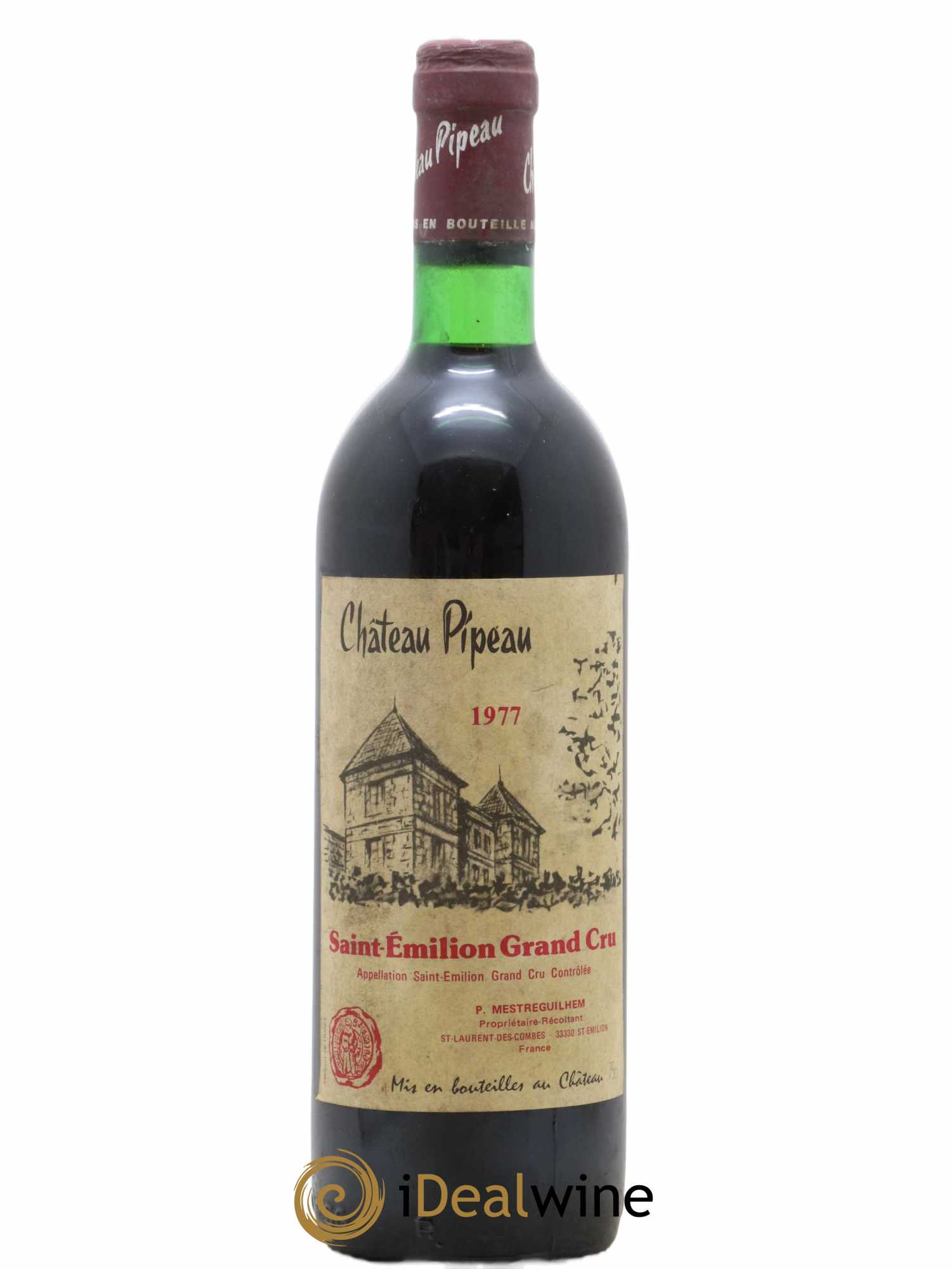 Château Pipeau 1977 - Lot de 1 bouteille - 0