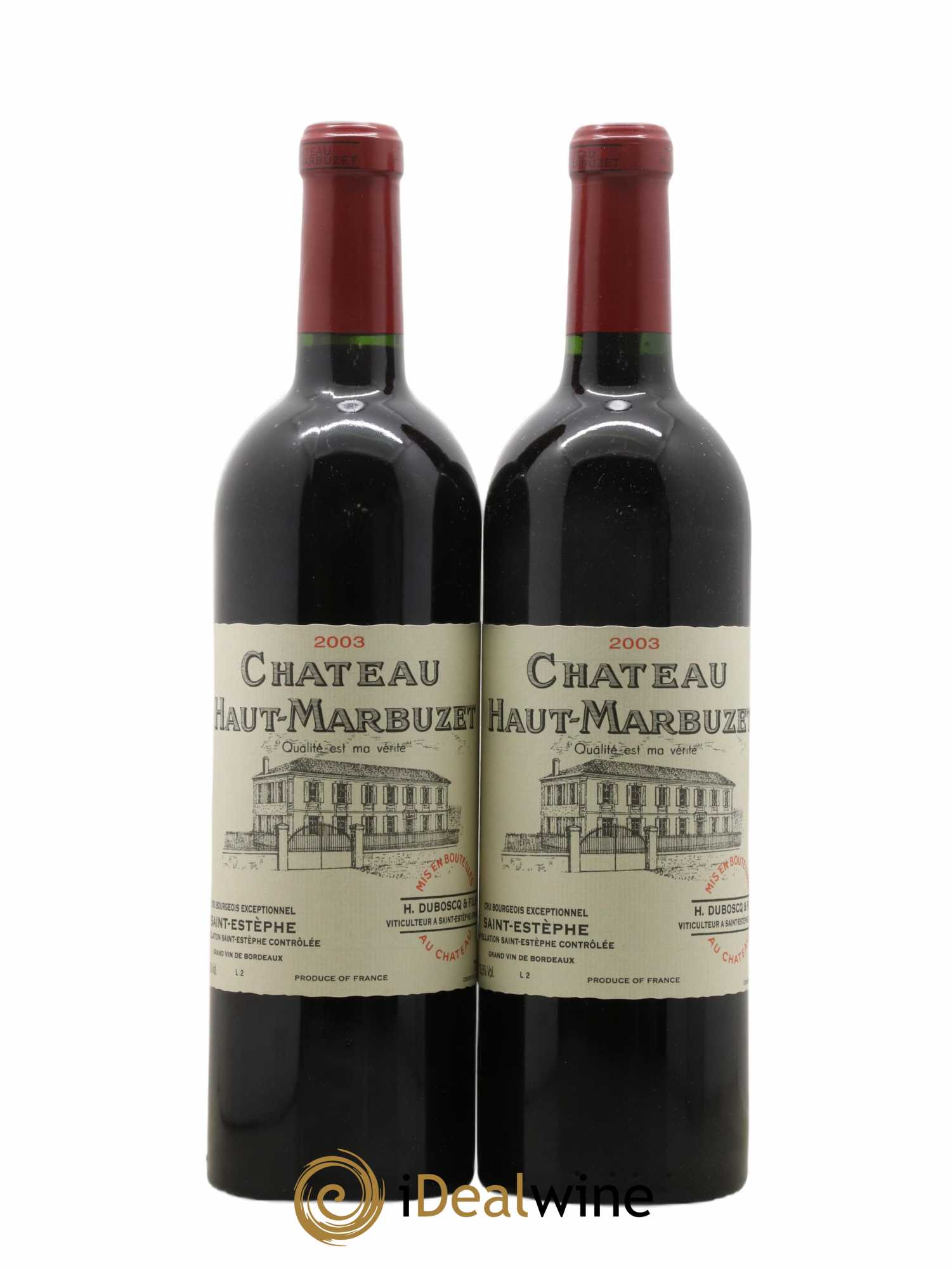 Château Haut Marbuzet 2003 - Lot de 2 bouteilles - 0