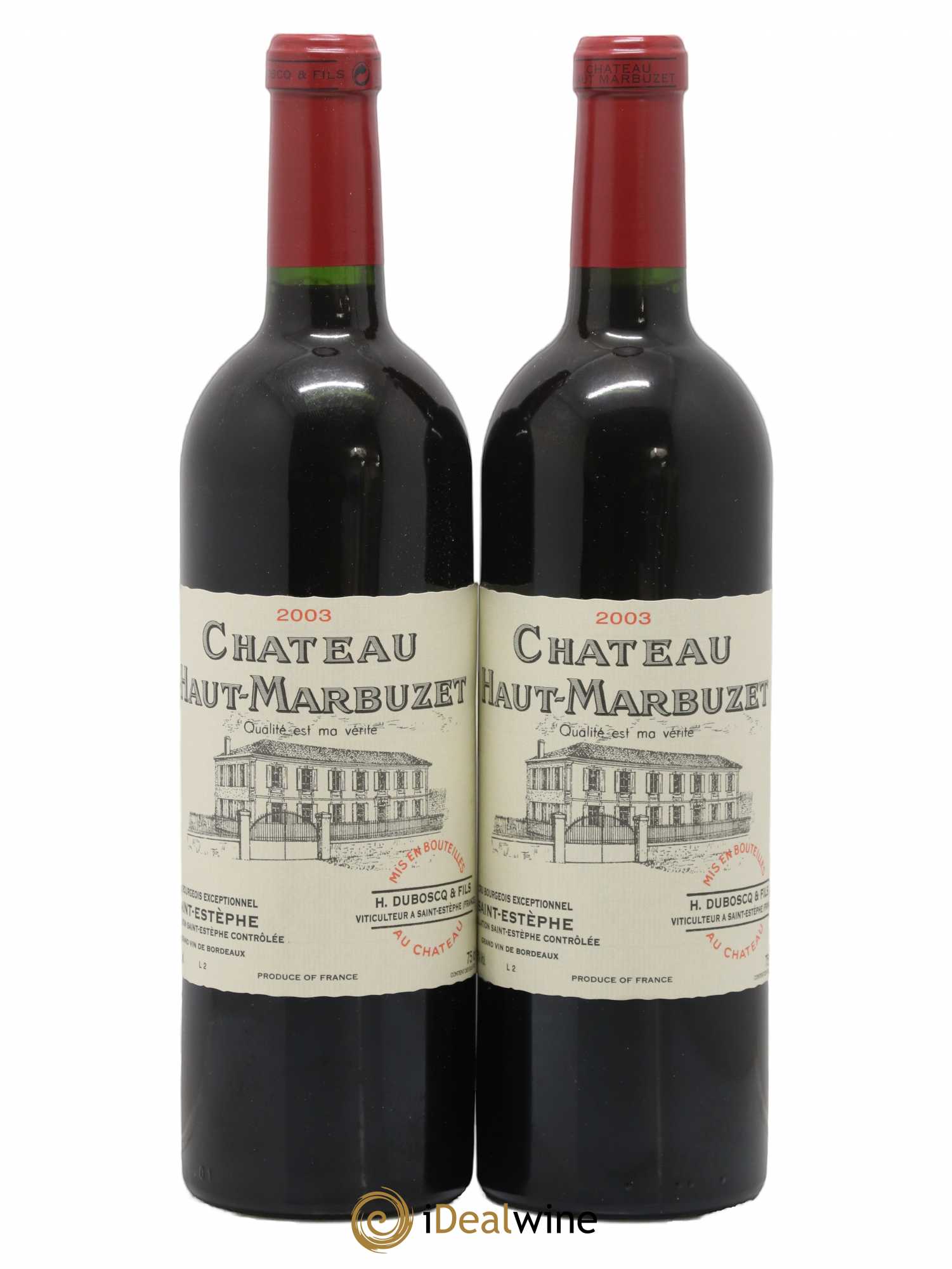 Château Haut Marbuzet 2003 - Lot de 2 bouteilles - 0