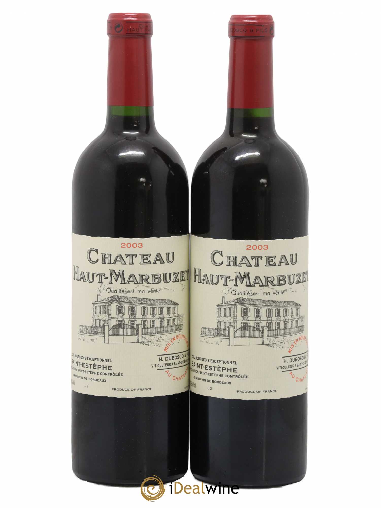 Château Haut Marbuzet 2003 - Lot de 2 bouteilles - 0