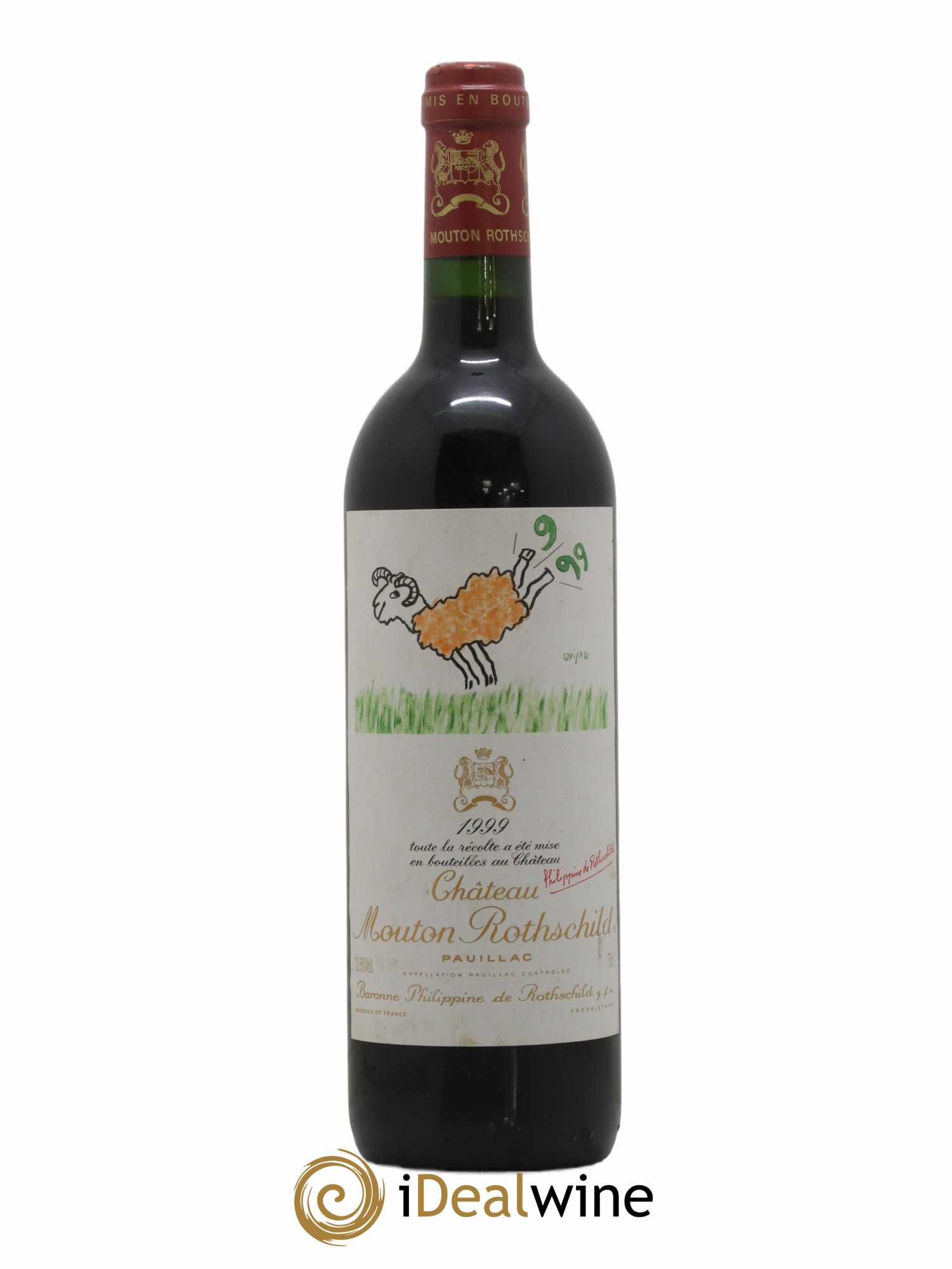 Château Mouton Rothschild 1er Grand Cru Classé 1999 - Lot de 1 bouteille - 0