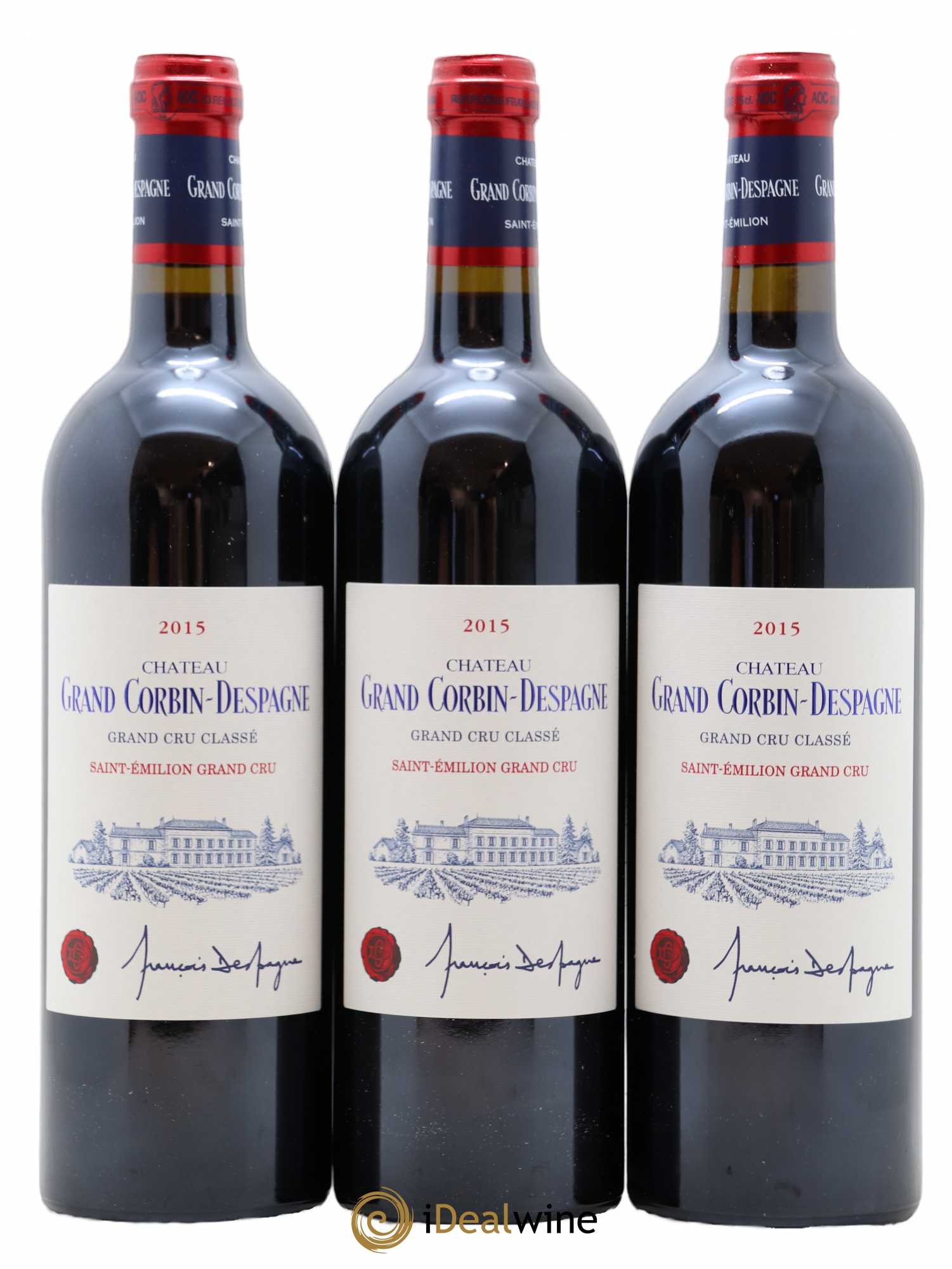Château Grand Corbin Despagne Grand Cru Classé 2015 - Lot de 6 bouteilles - 1