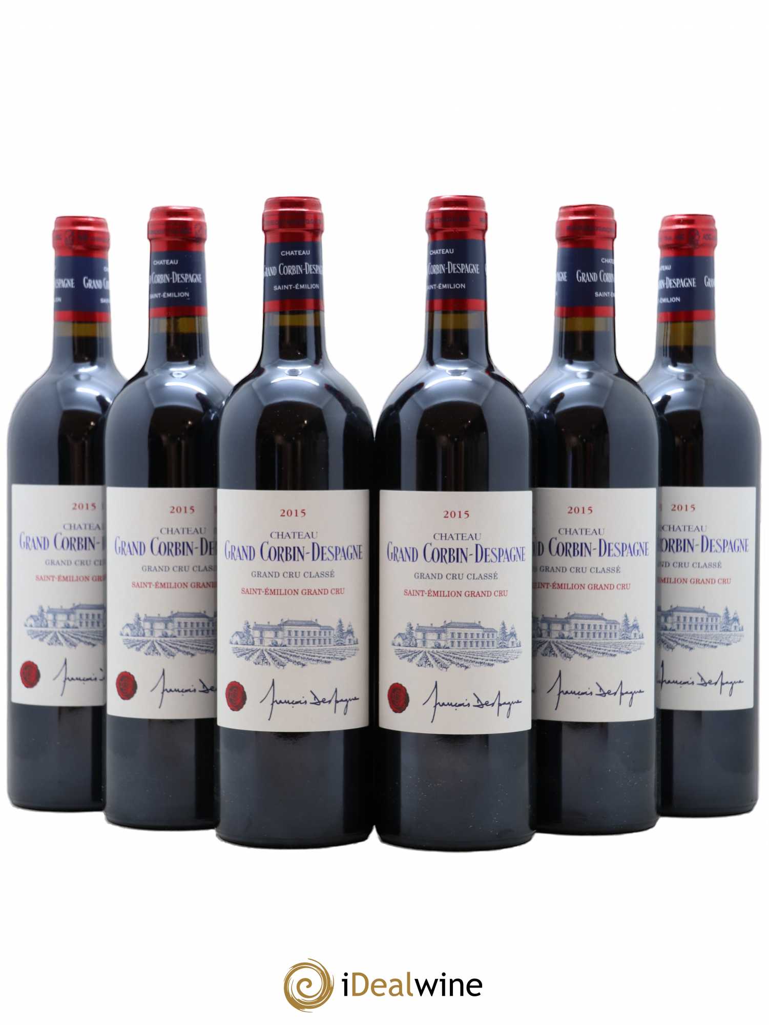 Château Grand Corbin Despagne Grand Cru Classé 2015 - Lot de 6 bouteilles - 0