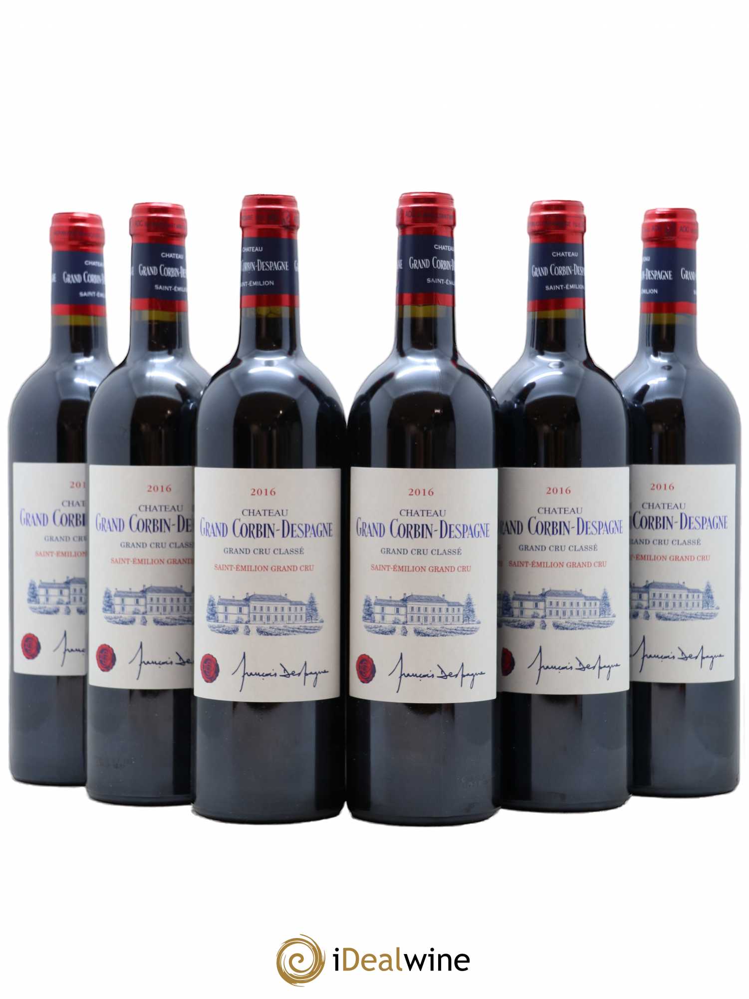 Château Grand Corbin Despagne Grand Cru Classé 2016 - Lot de 6 bouteilles - 0