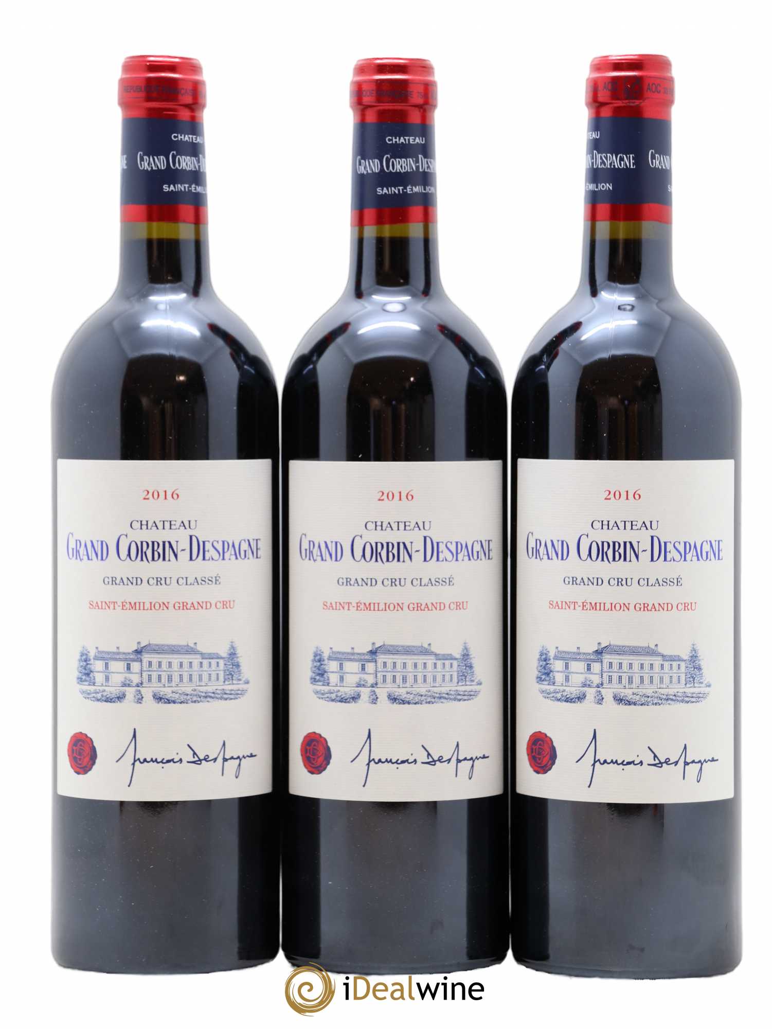 Château Grand Corbin Despagne Grand Cru Classé 2016 - Lot de 6 bouteilles - 1