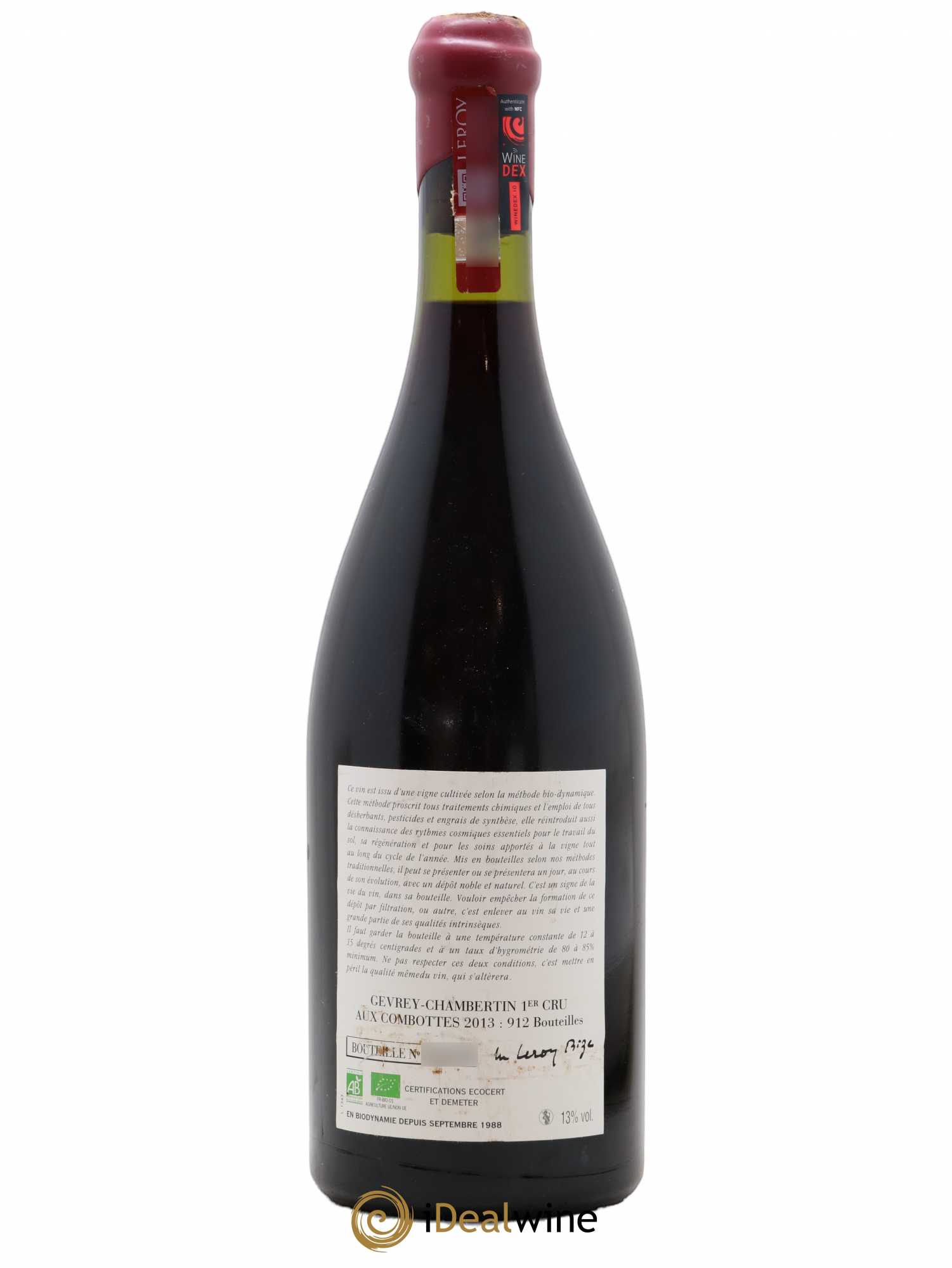 Gevrey-Chambertin 1er Cru Les Combottes Leroy (Domaine) 2013 - Lot de 1 bouteille - 1