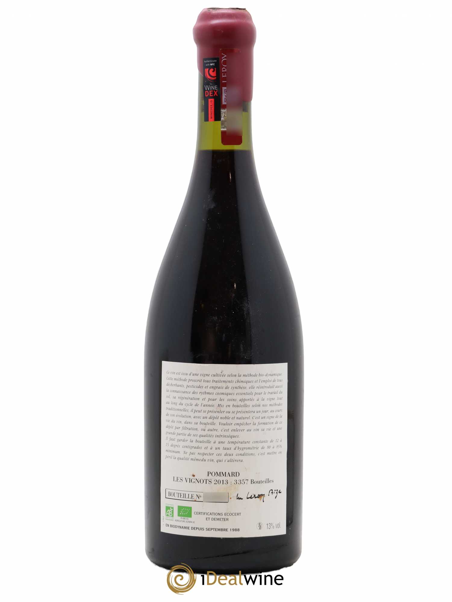Pommard Les Vignots Leroy (Domaine) 2013 - Lot de 1 bouteille - 1