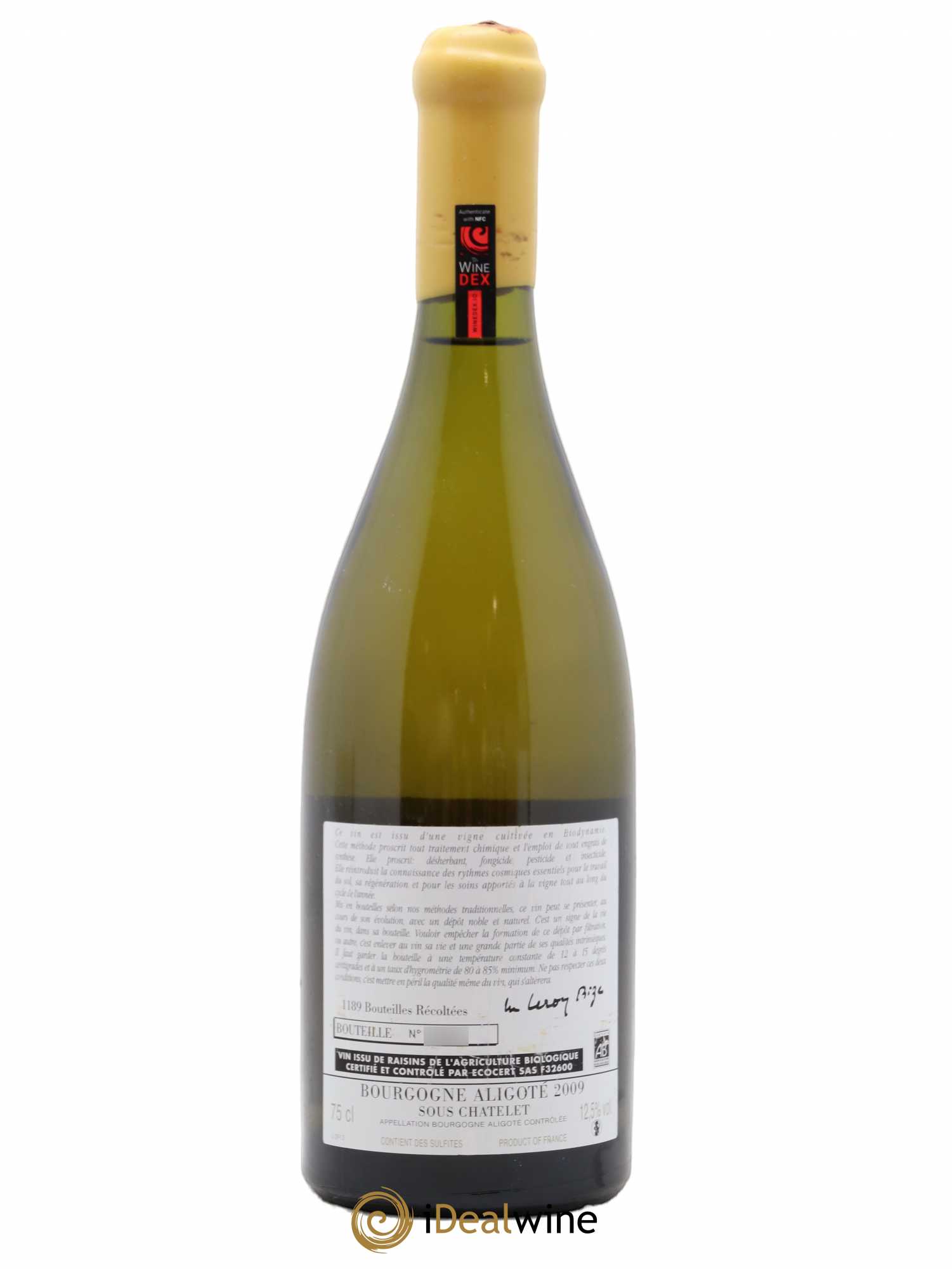 Bourgogne Aligoté Sous Chatelet d'Auvenay (Domaine) 2009 - Lot de 1 bouteille - 1