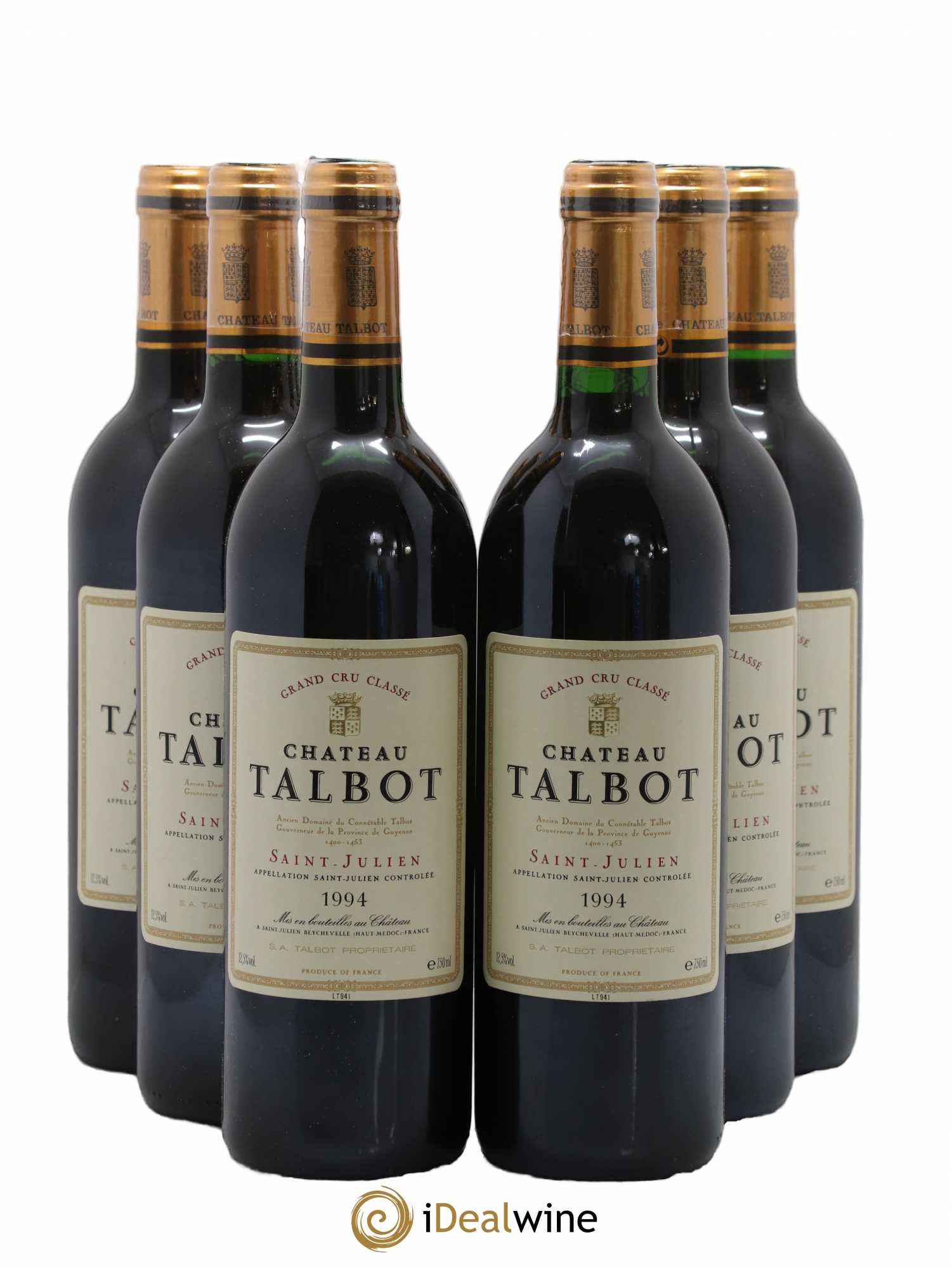 Château Talbot 4ème Grand Cru Classé 1994 - Lot de 6 bouteilles - 0
