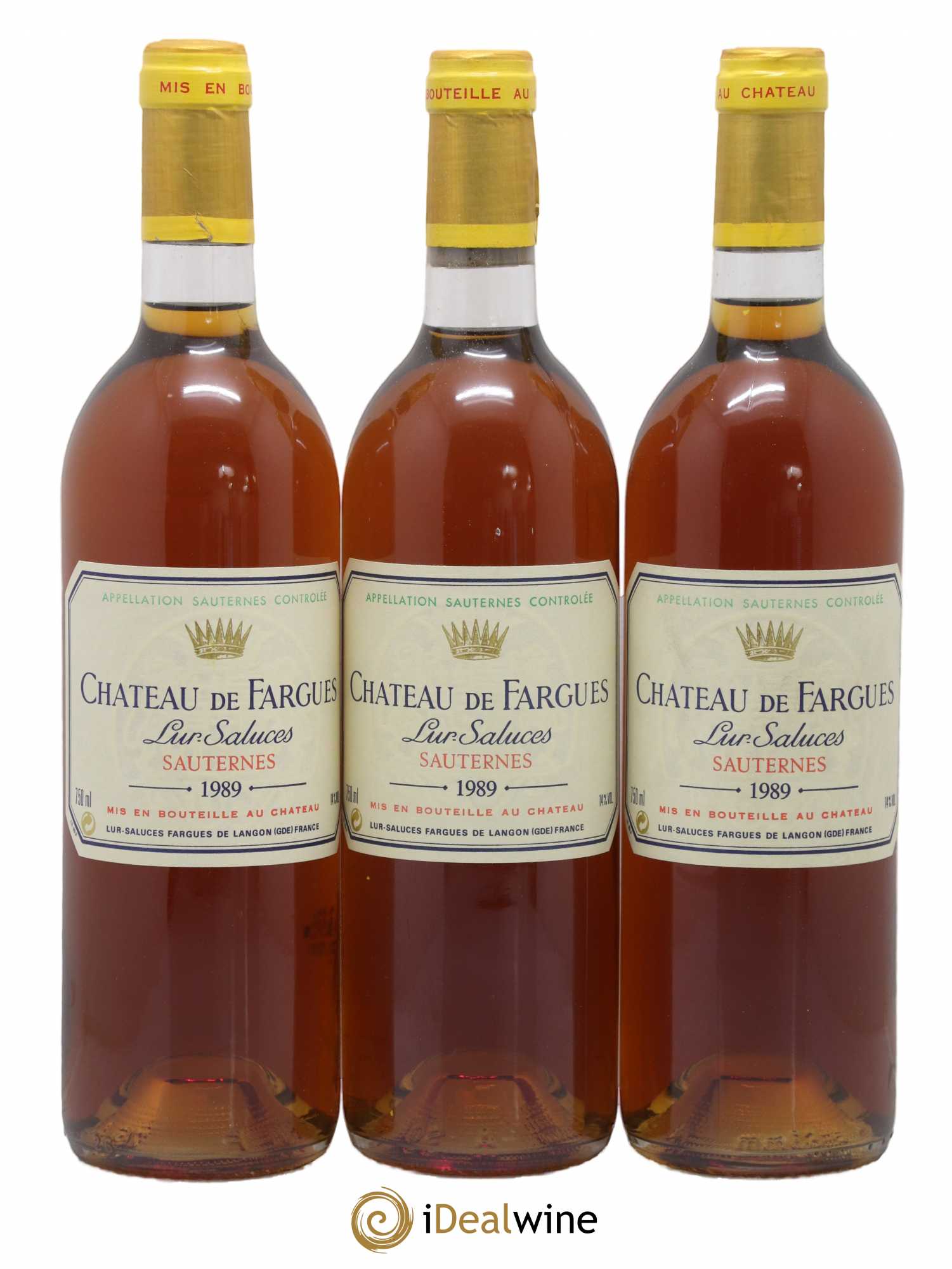 Château de Fargues 1989 - Lotto di 3 bottiglie - 0