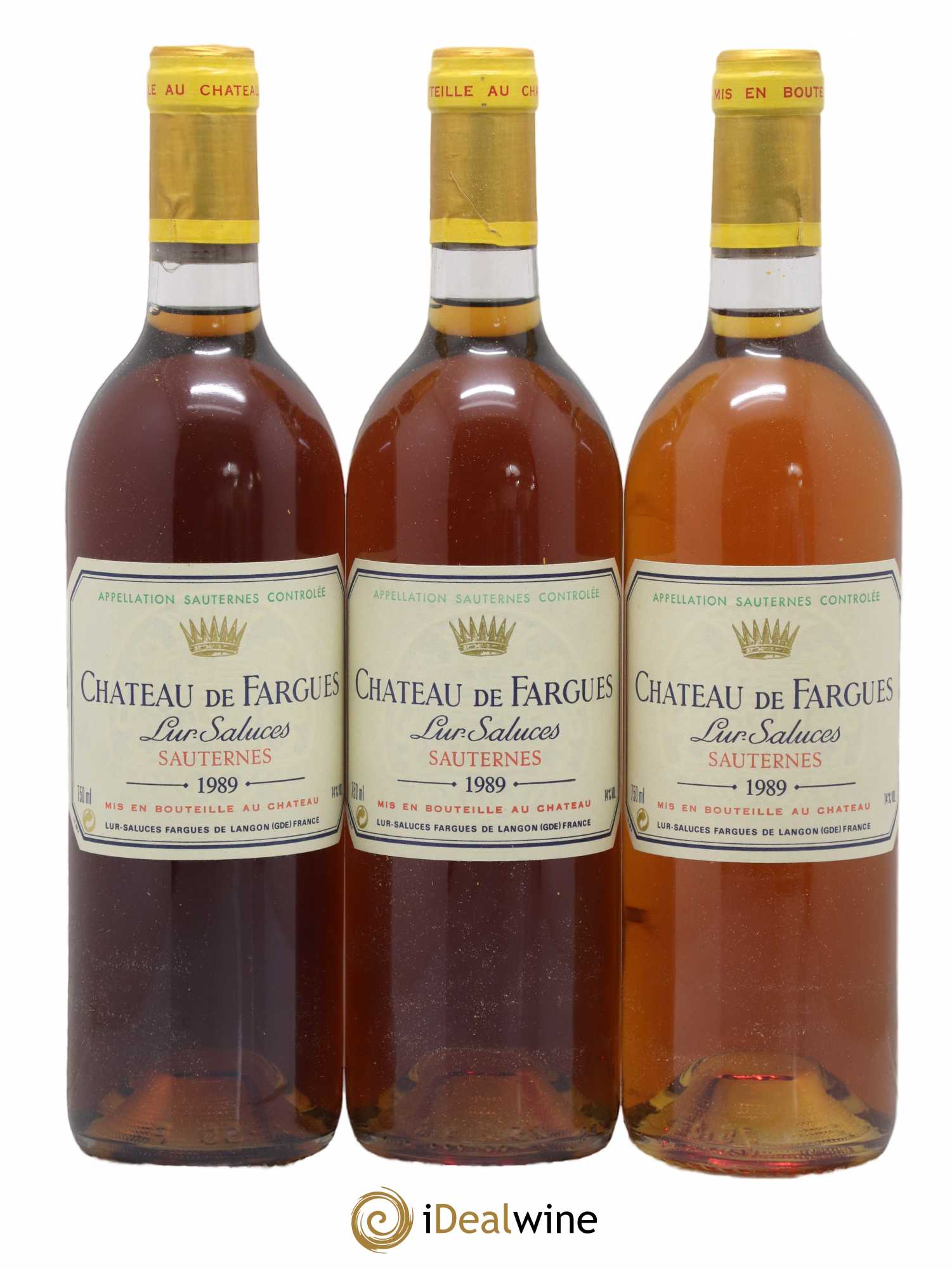 Château de Fargues 1989 - Lotto di 3 bottiglie - 0