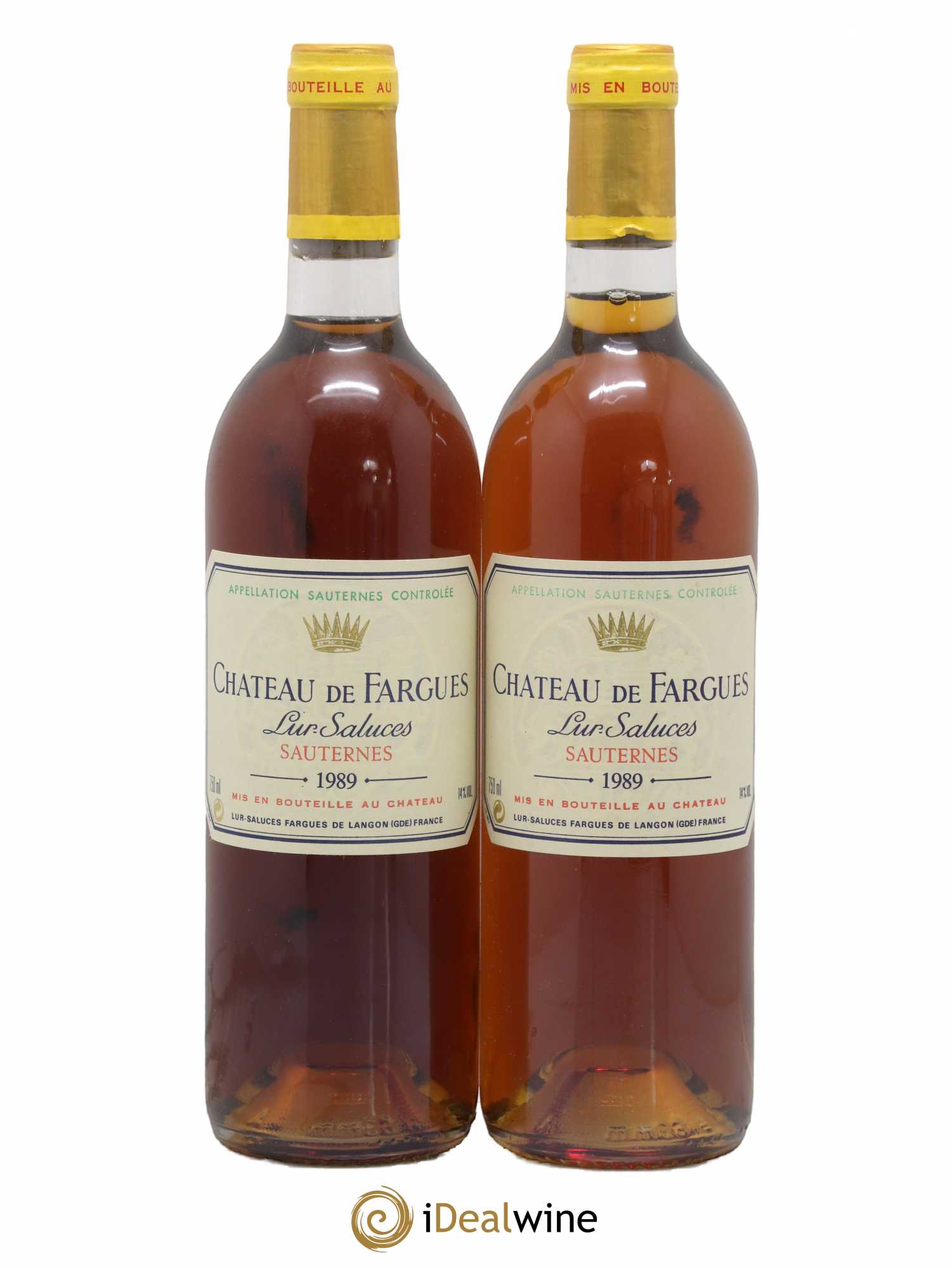 Château de Fargues 1989 - Lotto di 2 bottiglie - 0