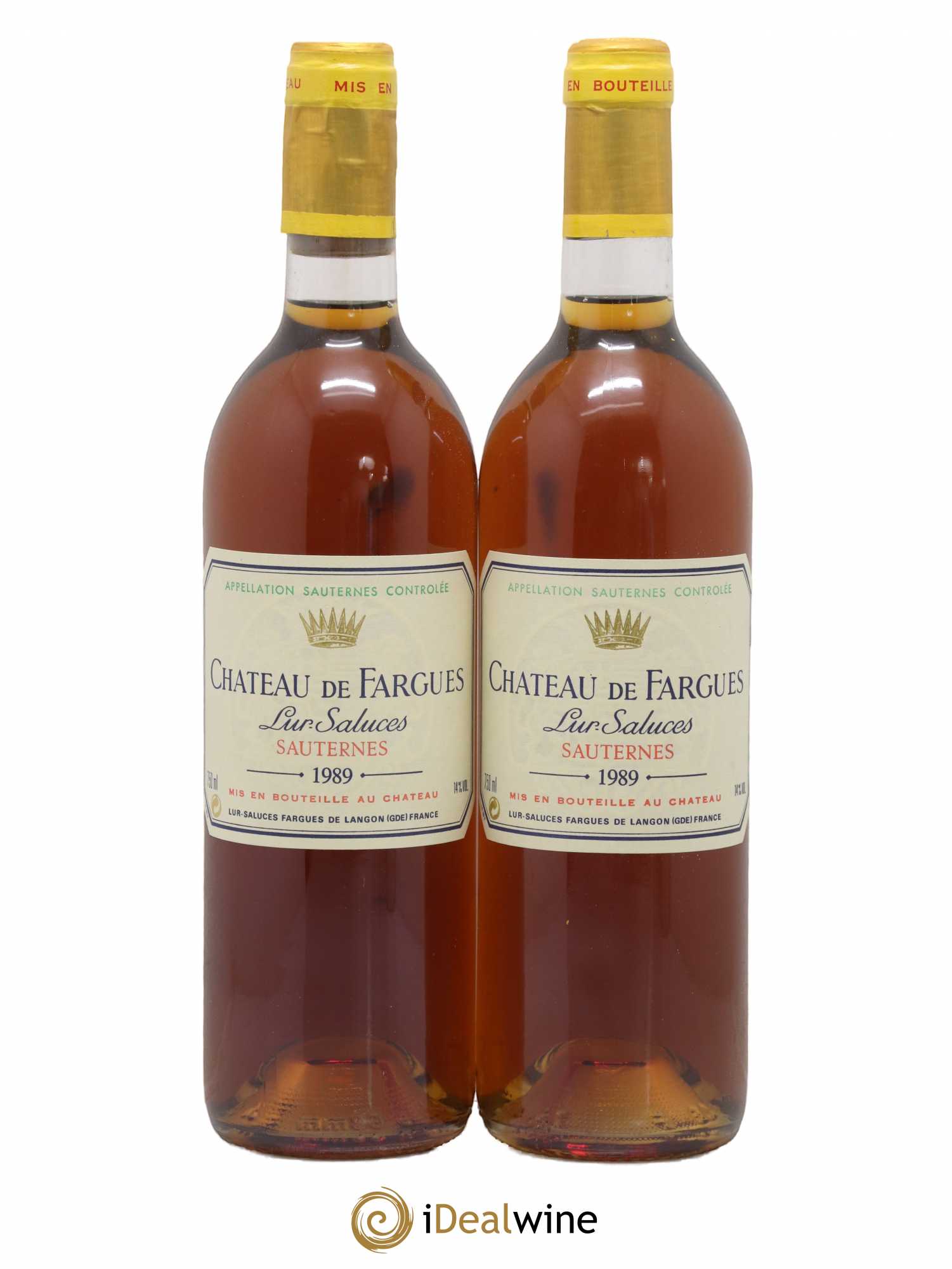 Château de Fargues 1989 - Lot de 2 bouteilles - 0