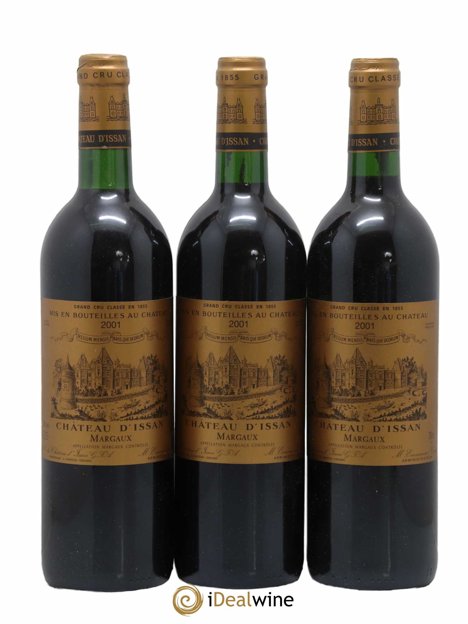 Château d'Issan 3ème Grand Cru Classé 2001 - Lot de 3 bouteilles - 0