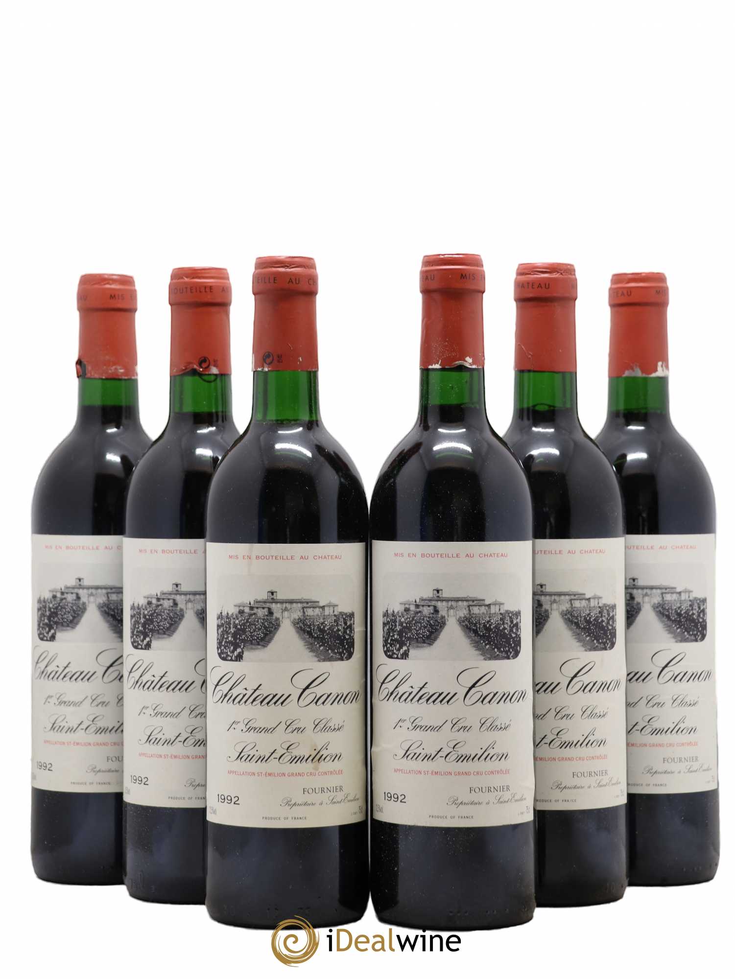 Château Canon 1er Grand Cru Classé B 1992 - Lot de 6 bouteilles - 0