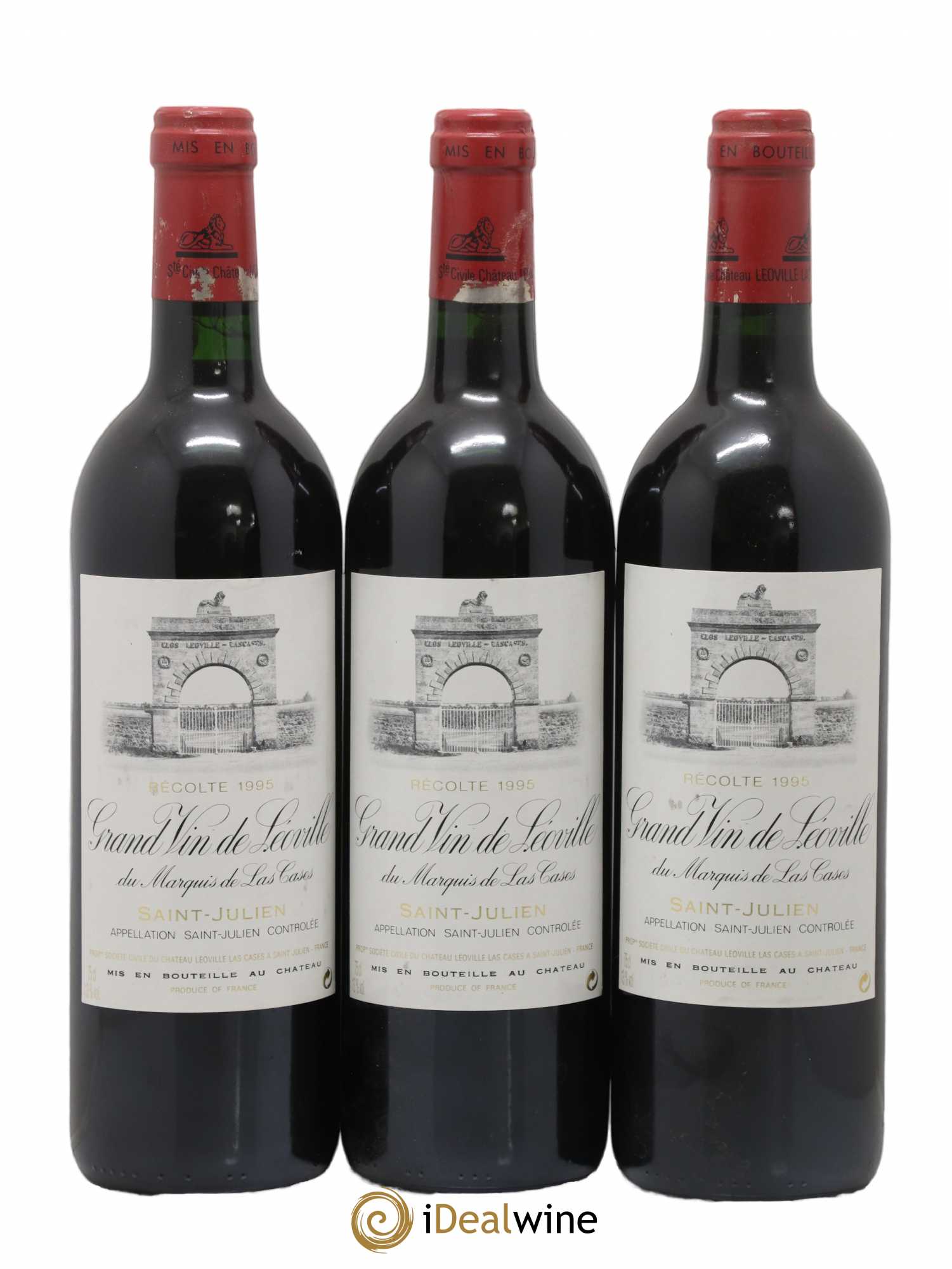 Château Léoville Las Cases 2ème Grand Cru Classé 1995 - Lot de 3 bouteilles - 0
