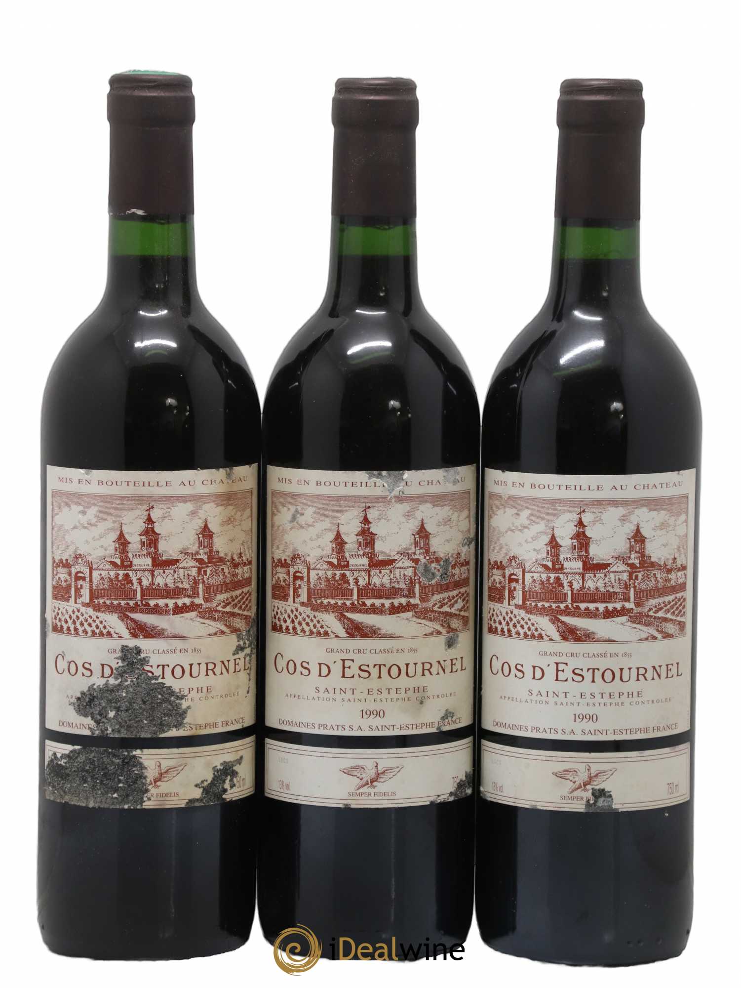Cos d'Estournel 2ème Grand Cru Classé 1990 - Lot de 3 bouteilles - 0