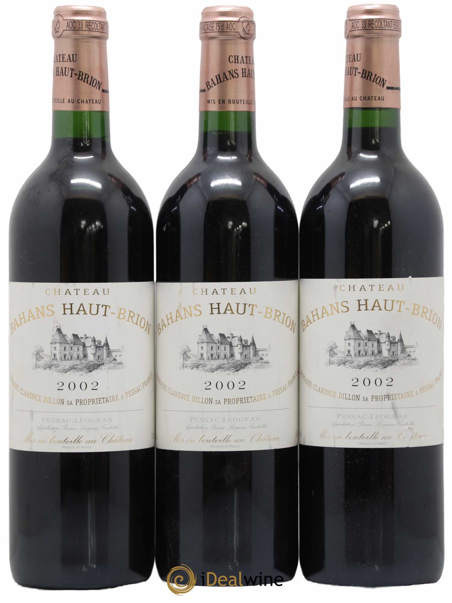 Clarence (Bahans) de Haut-Brion Second Vin 2002 - Lot de 3 bouteilles - 0