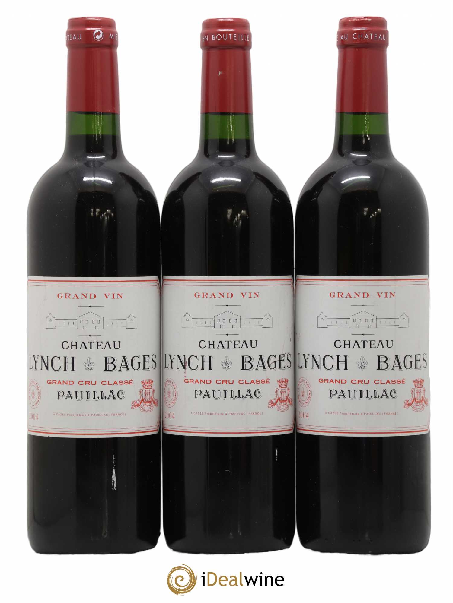 Château Lynch Bages 5ème Grand Cru Classé 2004 - Lot de 3 bouteilles - 0