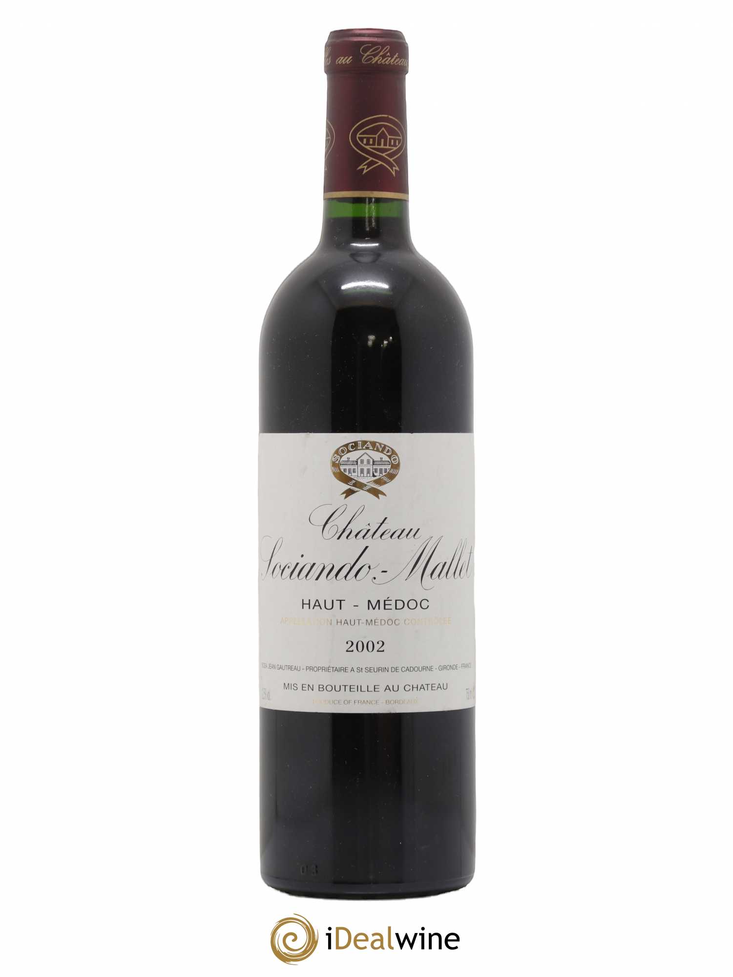 Château Sociando Mallet 2002 - Lot de 1 bouteille - 0
