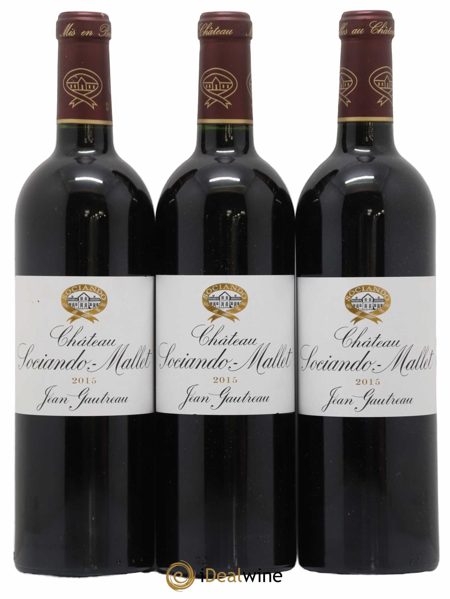 Château Sociando Mallet 2015 - Lot de 3 bouteilles - 0