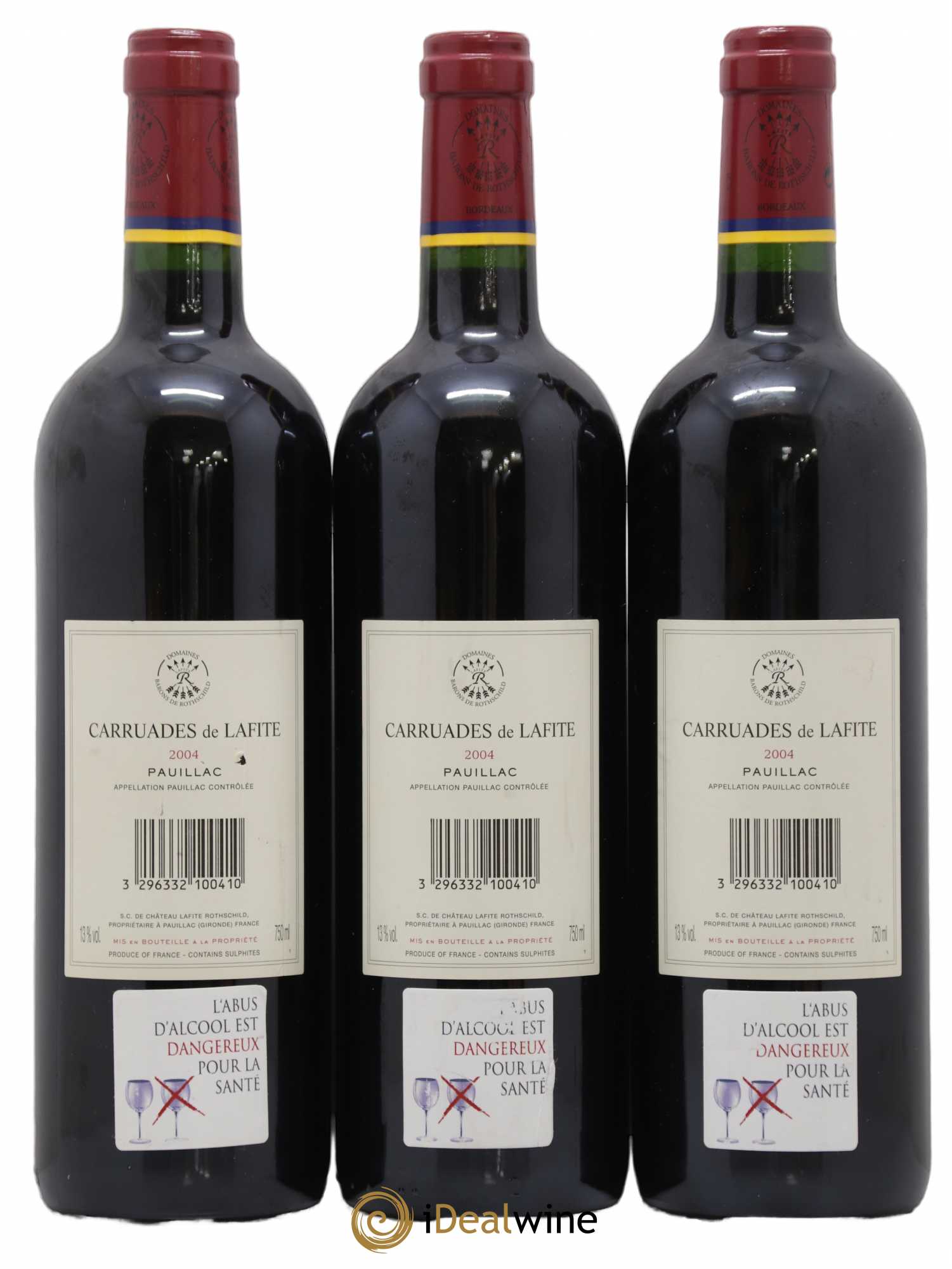 Carruades de Lafite Rothschild Second Vin 2004 - Lot de 3 bouteilles - 1