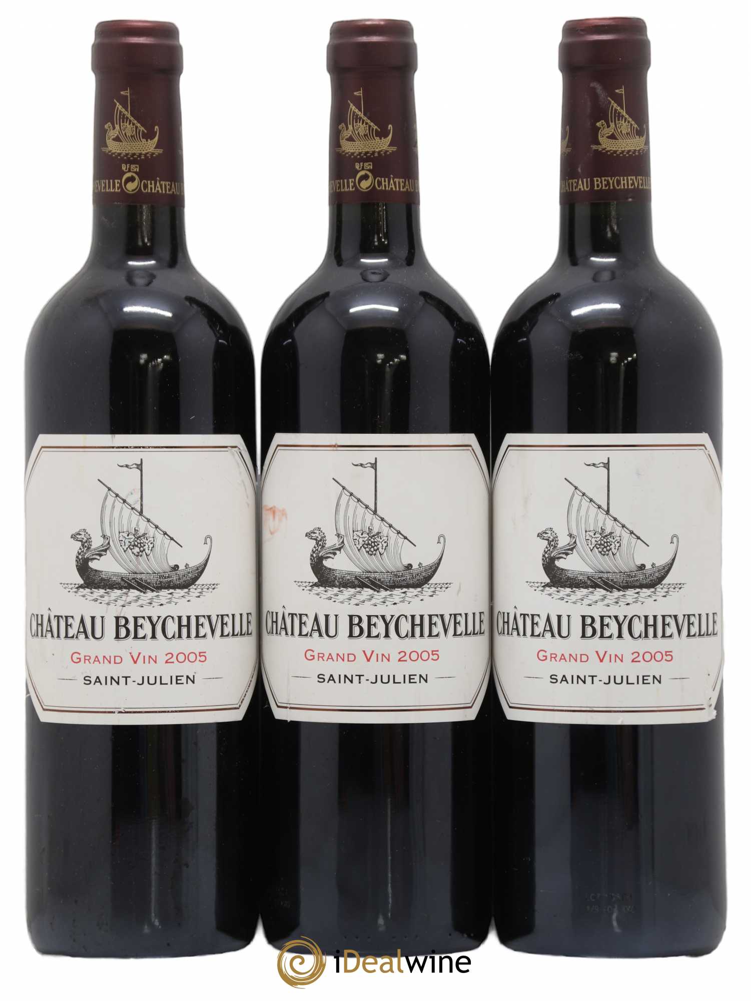 Château Beychevelle 4ème Grand Cru Classé 2005 - Lot de 3 bouteilles - 0