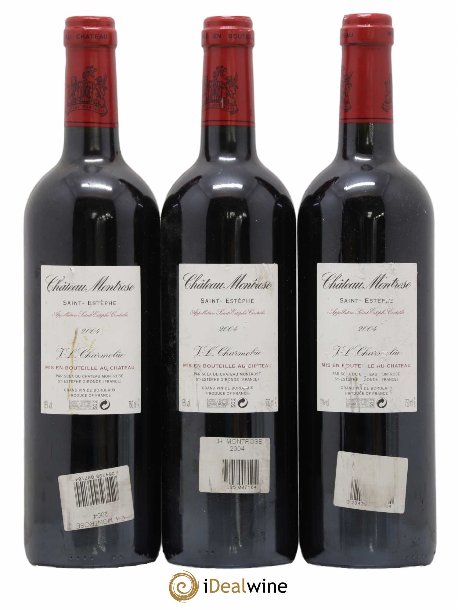 Château Montrose 2ème Grand Cru Classé 2004 - Lot de 3 bouteilles - 1