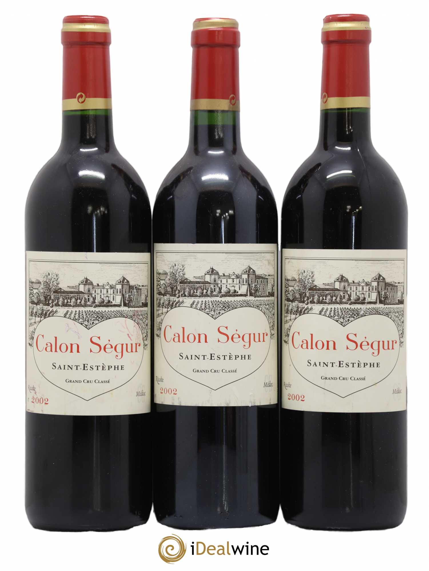 Château Calon Ségur 3ème Grand Cru Classé 2002 - Lot de 3 bouteilles - 0