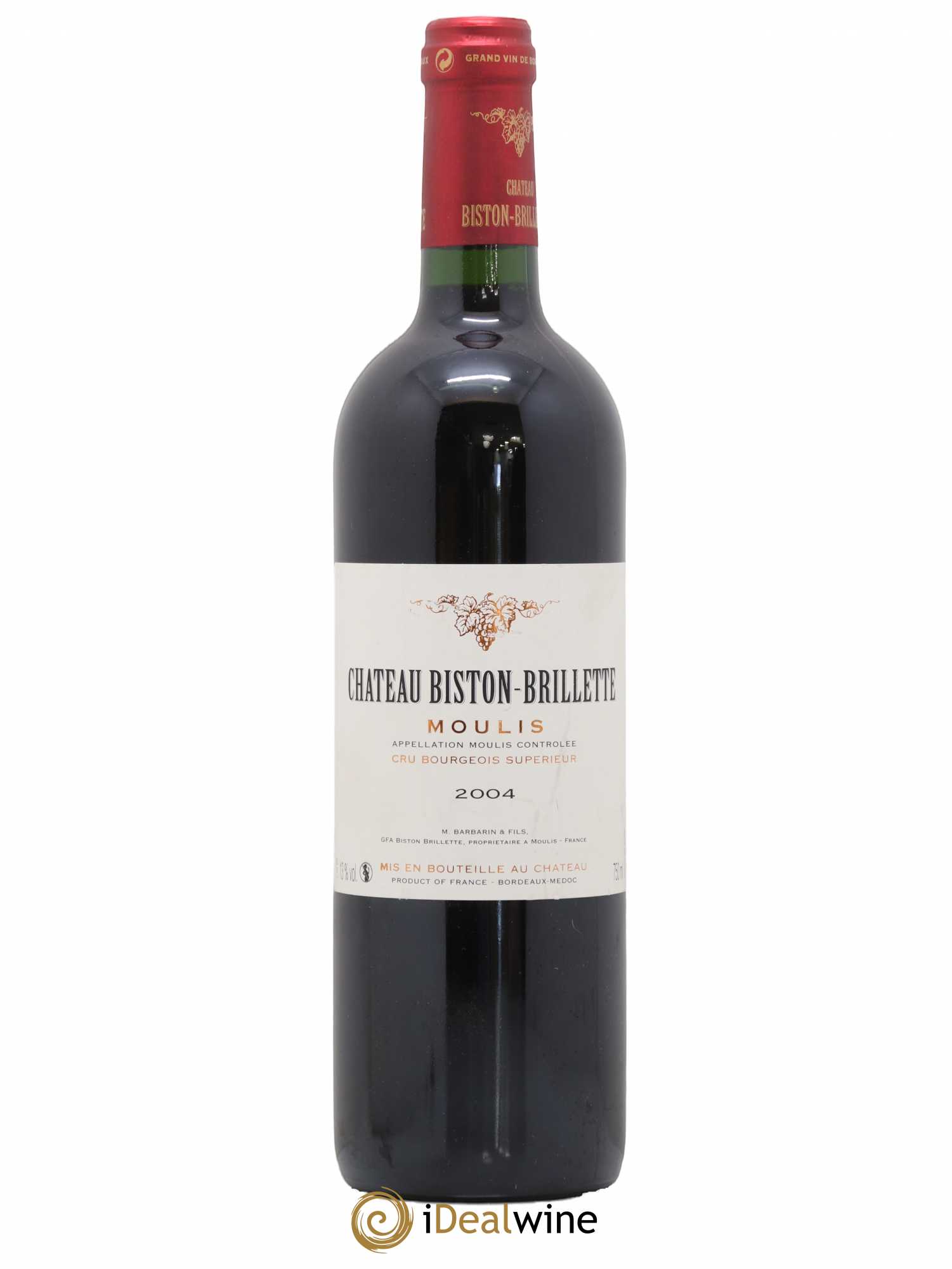 Château Biston Brillette 2004 - Lot de 1 bouteille - 0
