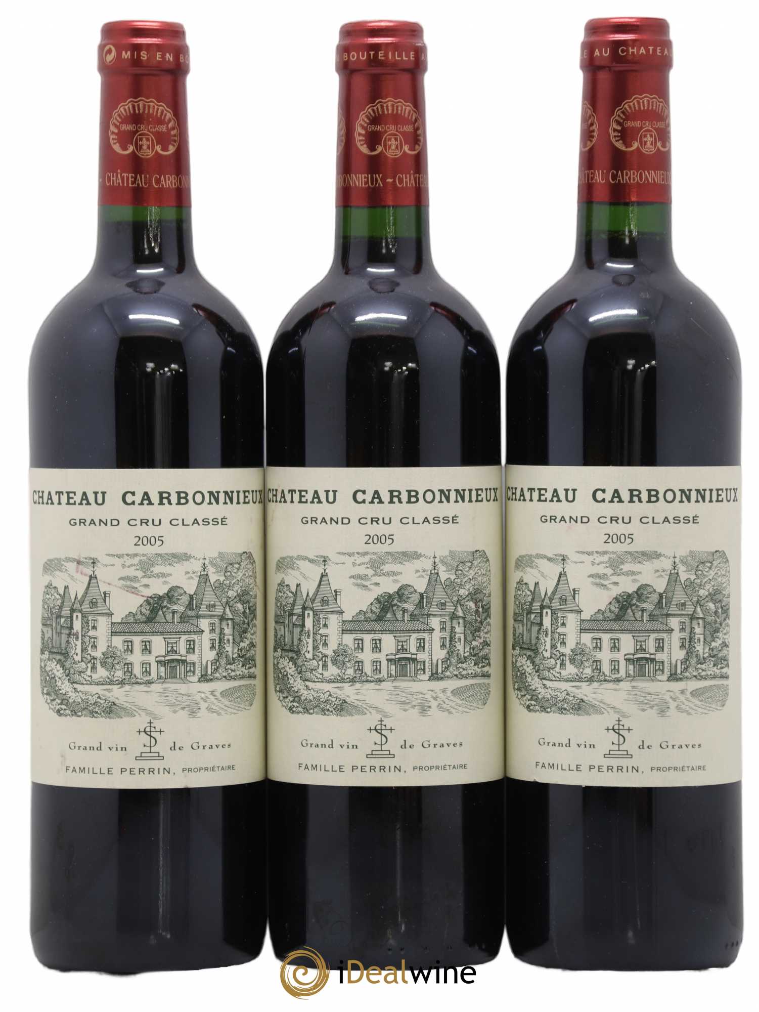 Château Carbonnieux Cru Classé de Graves 2005 - Lot de 3 bouteilles - 0