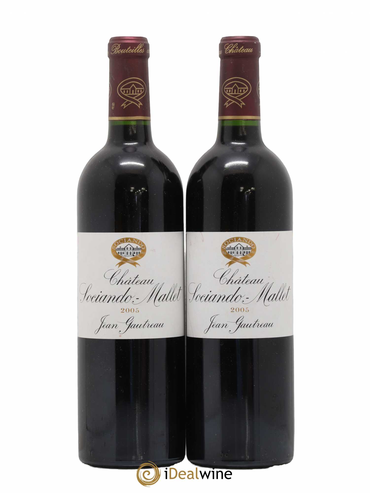 Château Sociando Mallet 2005 - Lot de 2 bouteilles - 0