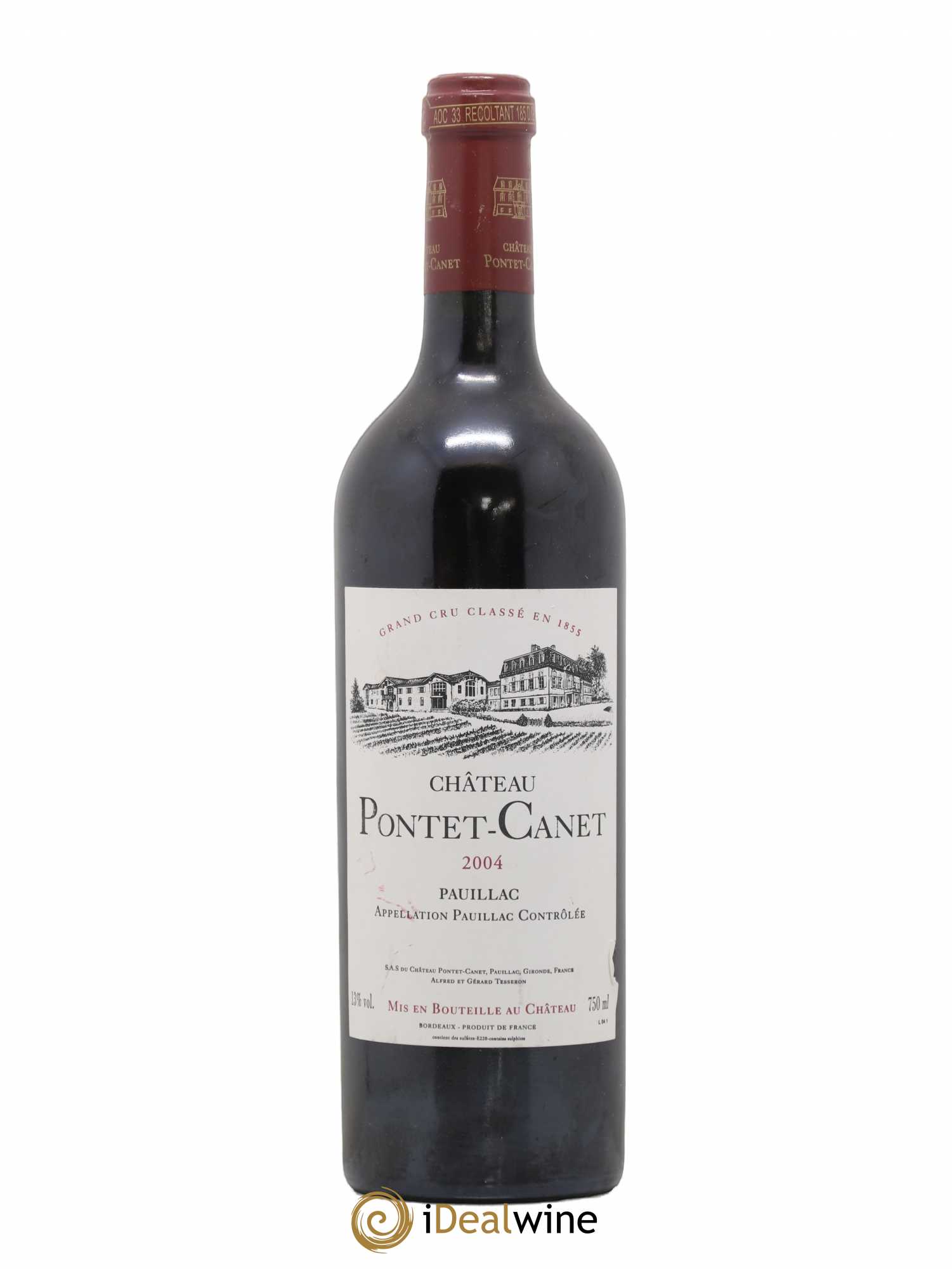 Château Pontet Canet 5ème Grand Cru Classé 2004 - Lot de 1 bouteille - 0